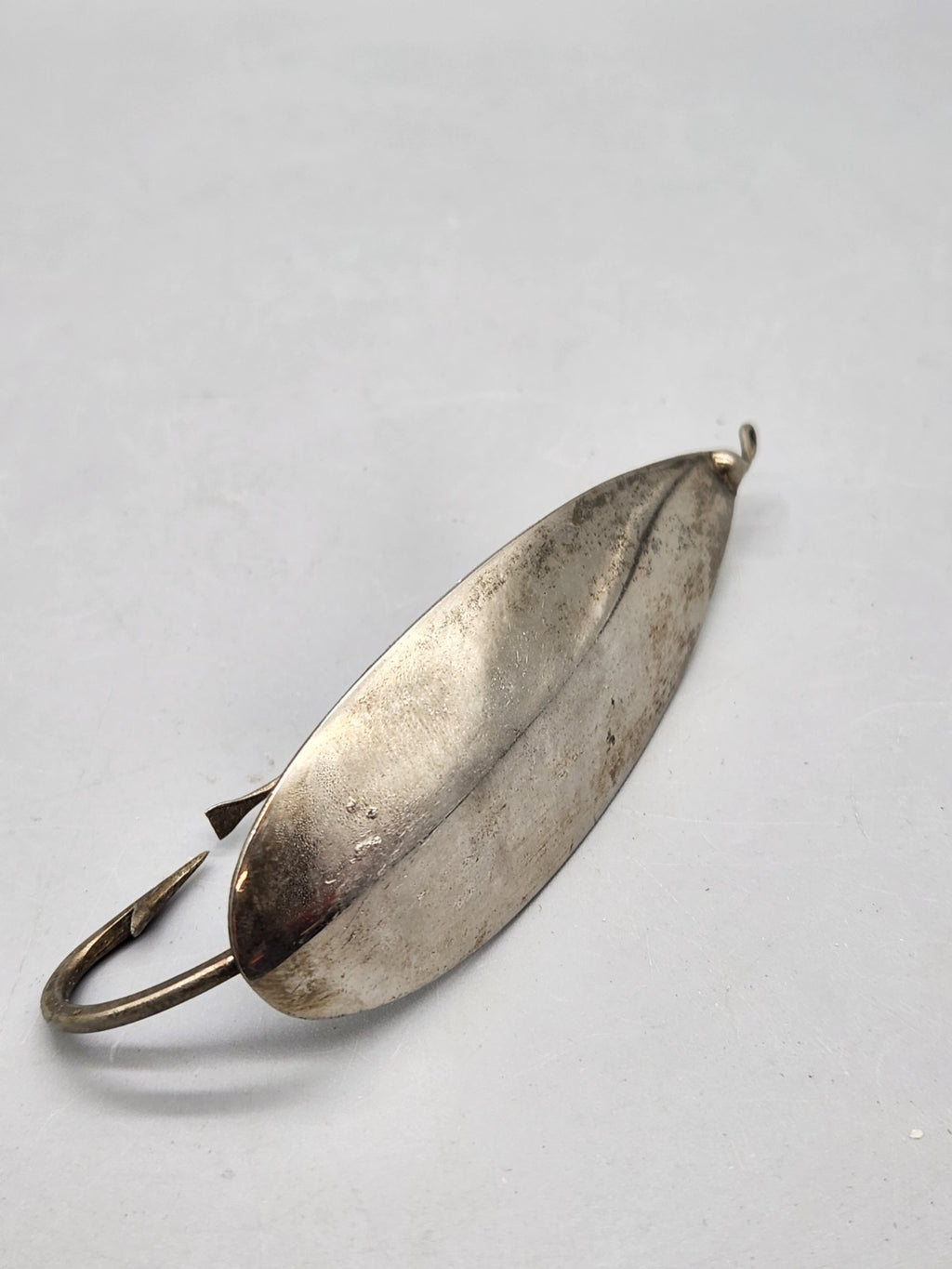 Vintage Johnson's Silver Minnow Weedless Fishing Lure Pat 8-28-23 Single Hook...