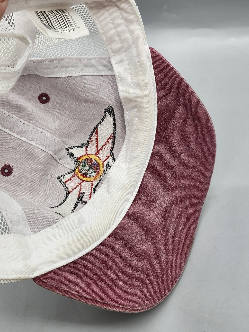 Distinctive Headgear Hat Cap Strap Back Mens One Size Red Fish Mesh Trucker