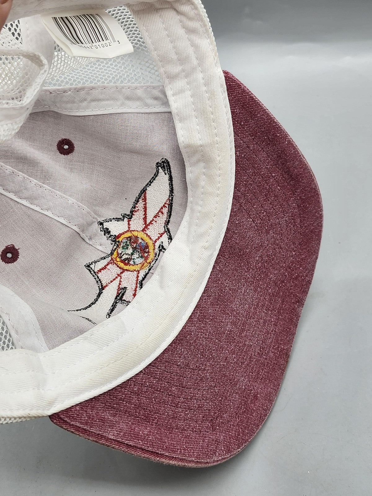 Distinctive Headgear Hat Cap Strap Back Mens One Size Red Fish Mesh Trucker