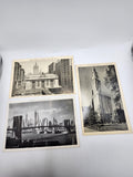 Vintage Manhattan Post Card NYC Landmarks Lot 3 Grand Central Brooklyn Bridge