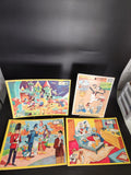 Vintage Disney Frame Tray Puzzle Lot Goofy Donald Duck Snow White Pluto 1980s
