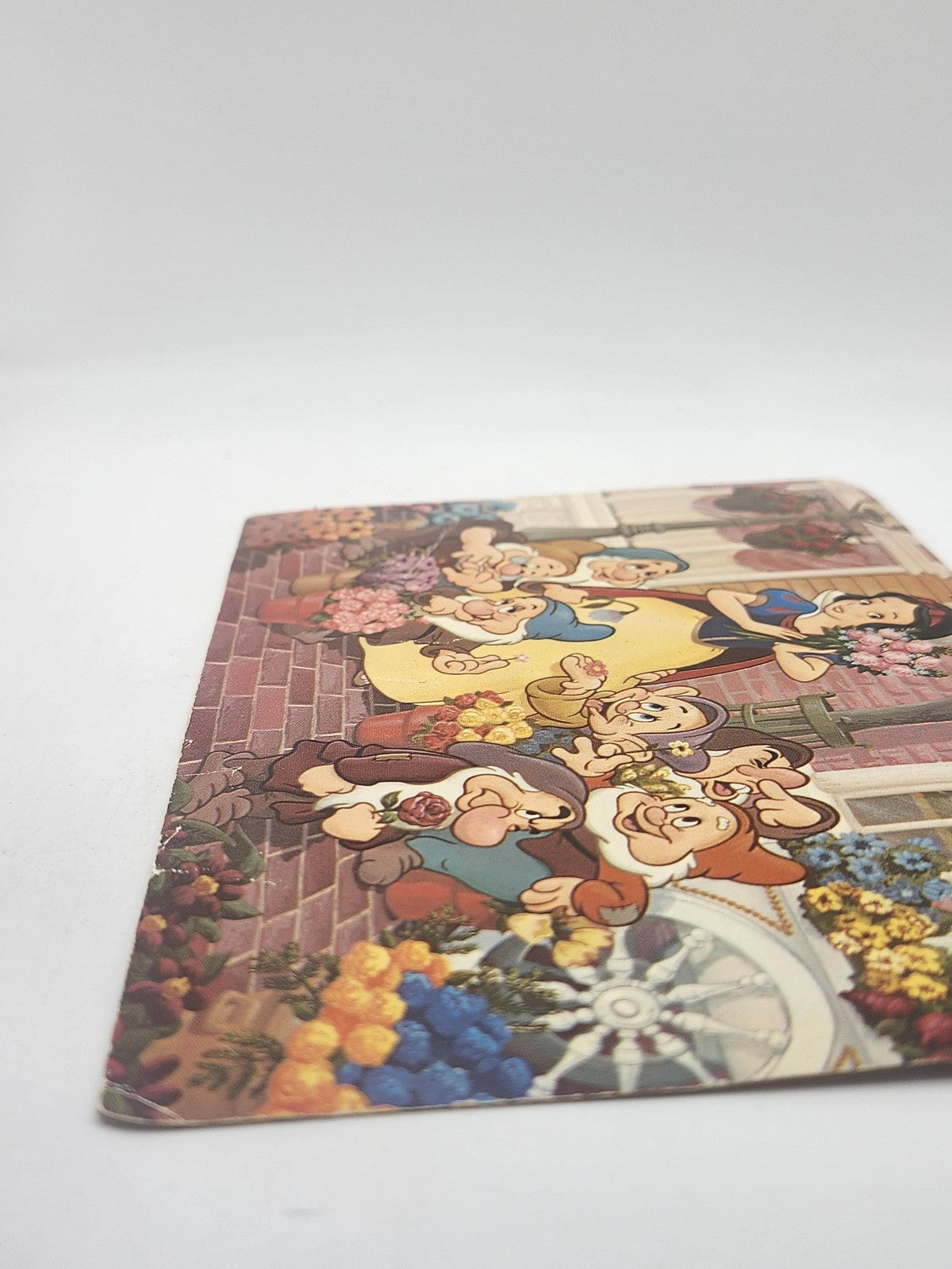 Vintage 1979 Walt Disney World Snow White Seven Dwarfs Fantasy Bouquet Postcard