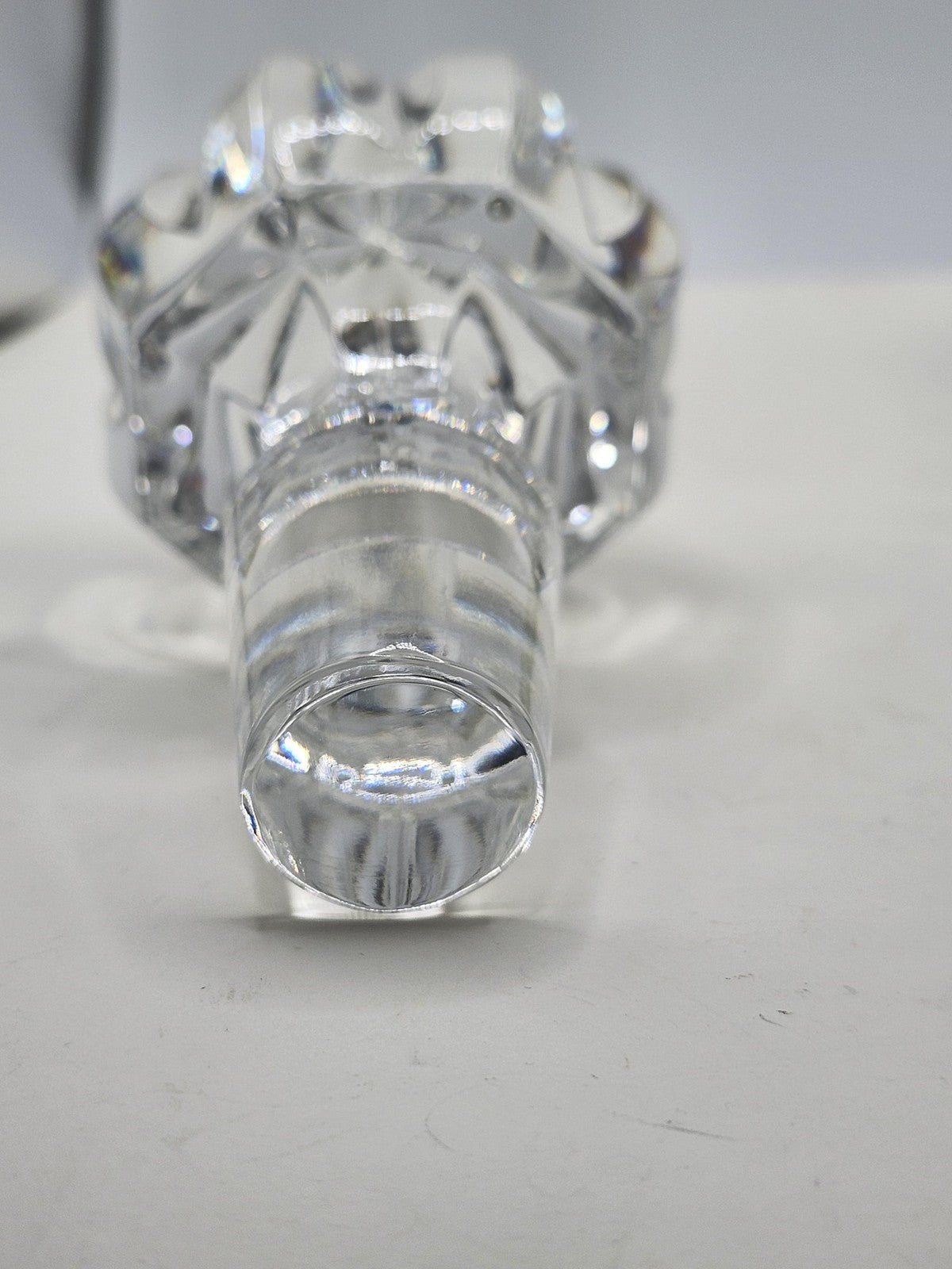 Unmarked Clear Glass Swirl Decanter Stopper Replacement Decorative Barware