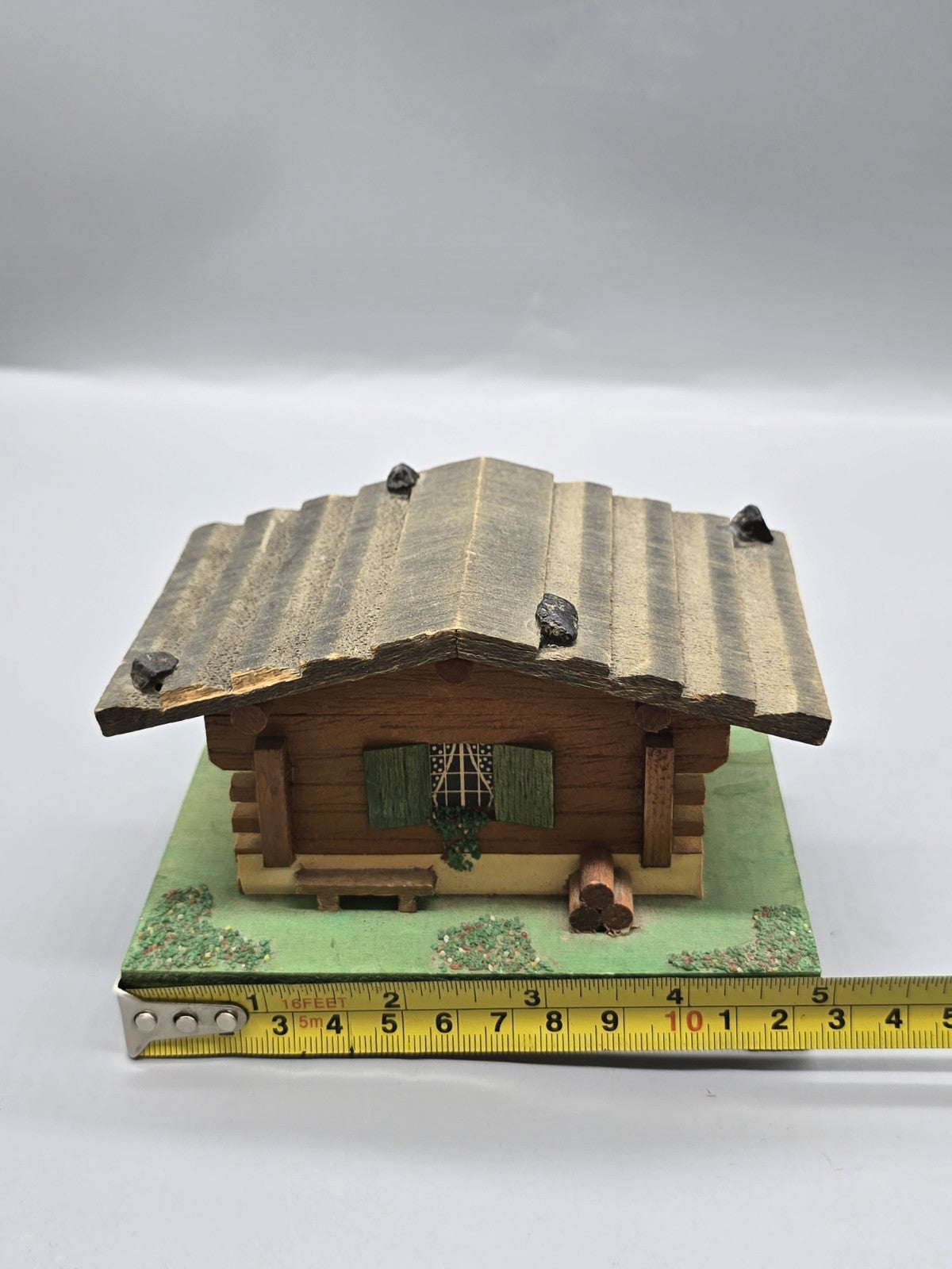 Vintage Reuge Swiss Chalet Music Box Jewelry Box The Entertainer Switzerland