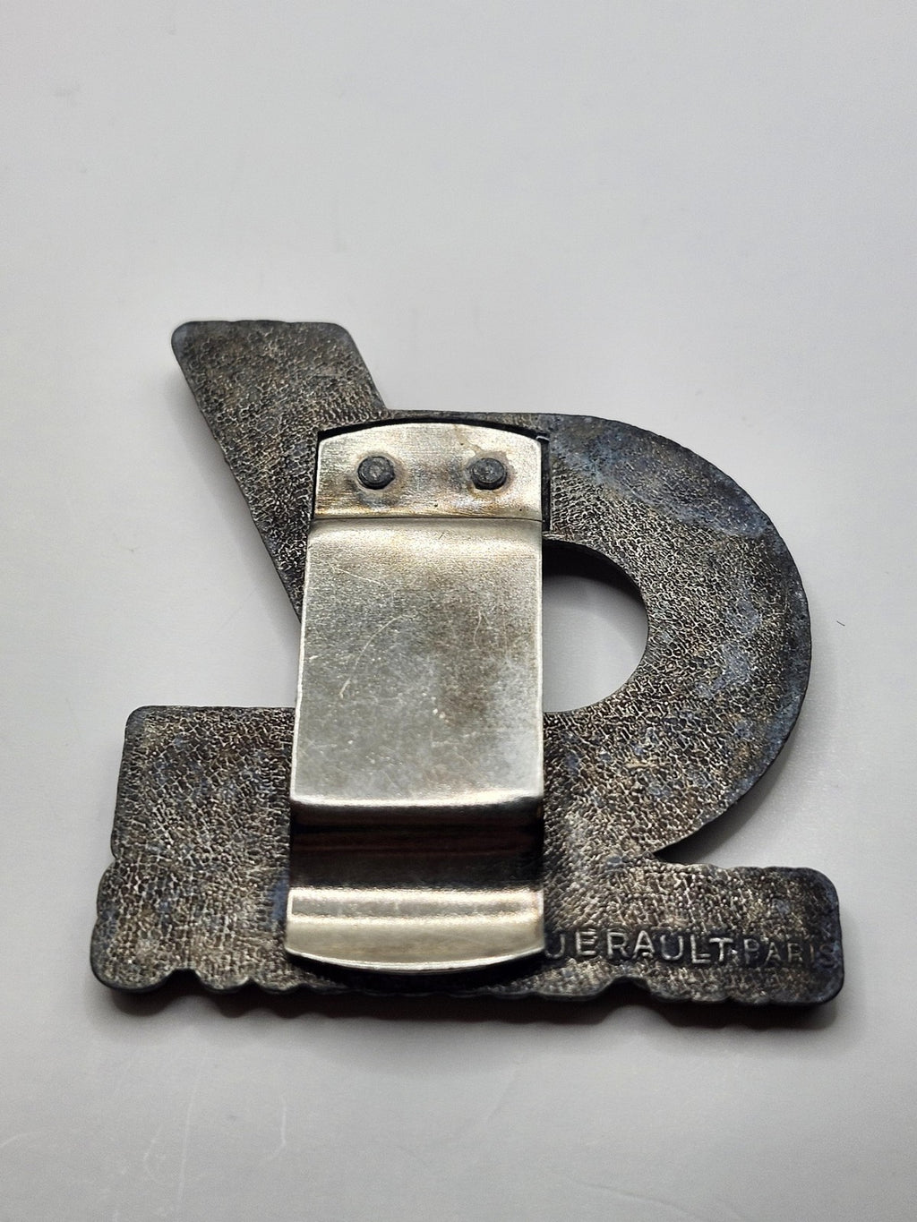 Vintage Expomat 78 Guerault Paris Money Clip Silver Tone France Logo Advertising