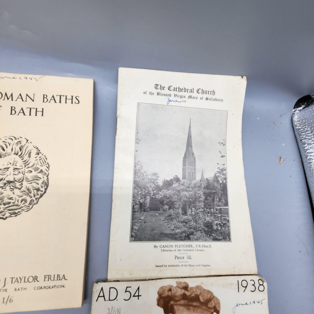 Vintage UK Travel Pamphlet Lot 6 Multi Historic Bath Norwich Salisbury Burns