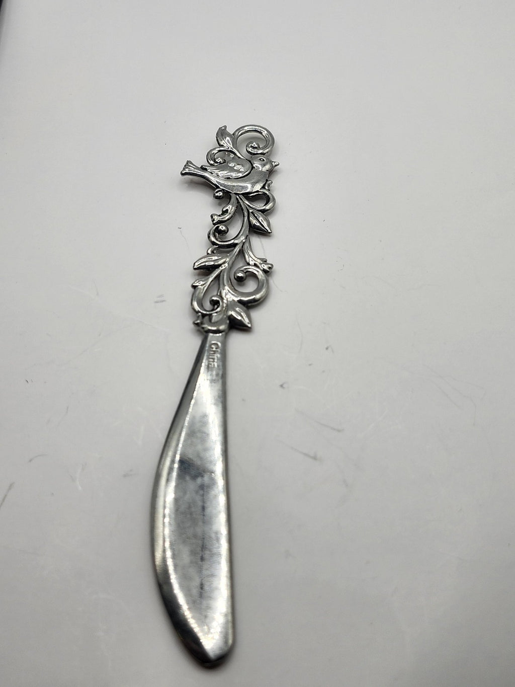 Bird Handle Cheese Spreader Knife Small Stainless Steel Country Decor Kitchen