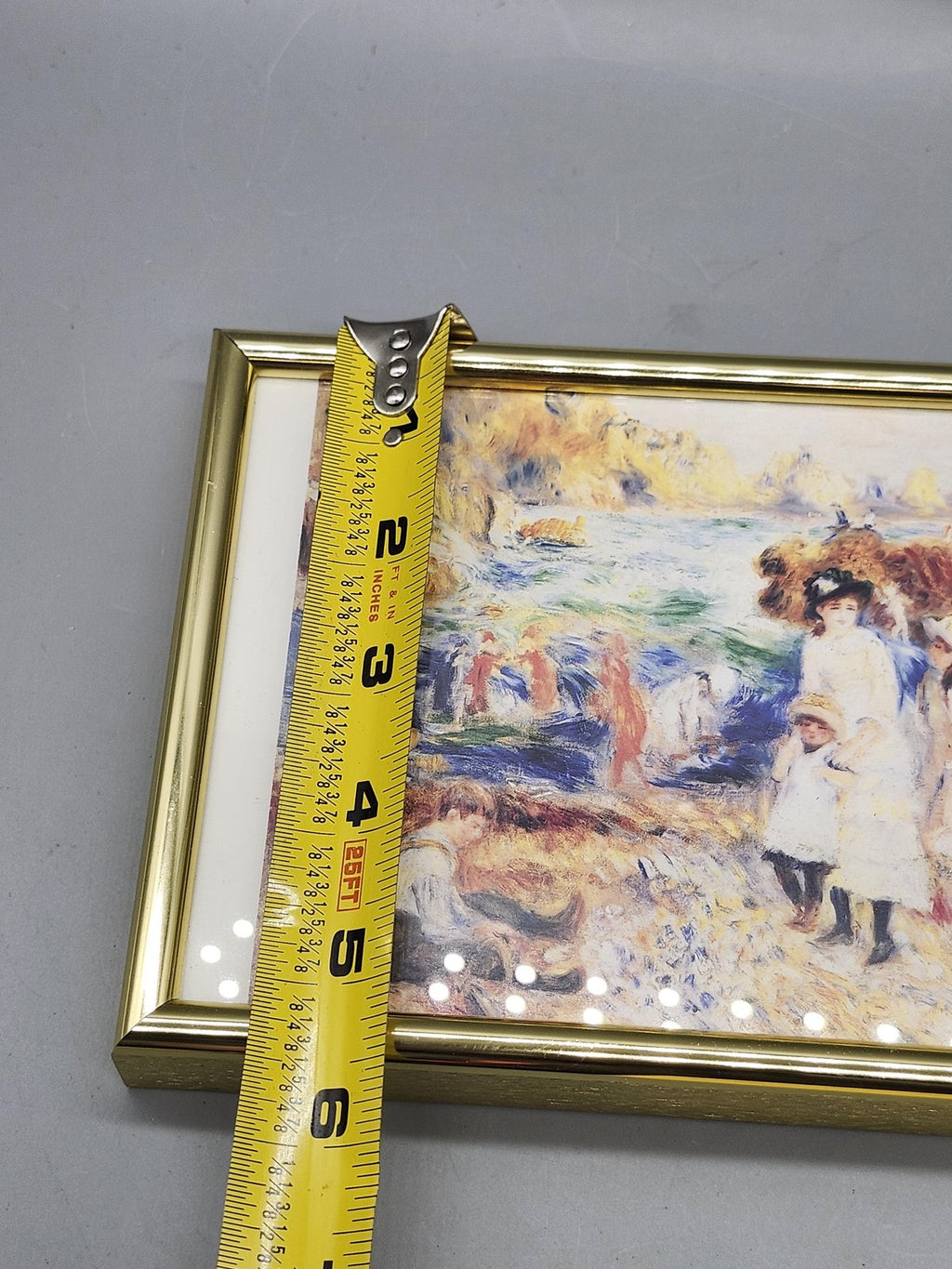 Vintage Renoir Beach Scene Children Small Framed Print 1994 Art Gallery Ontario