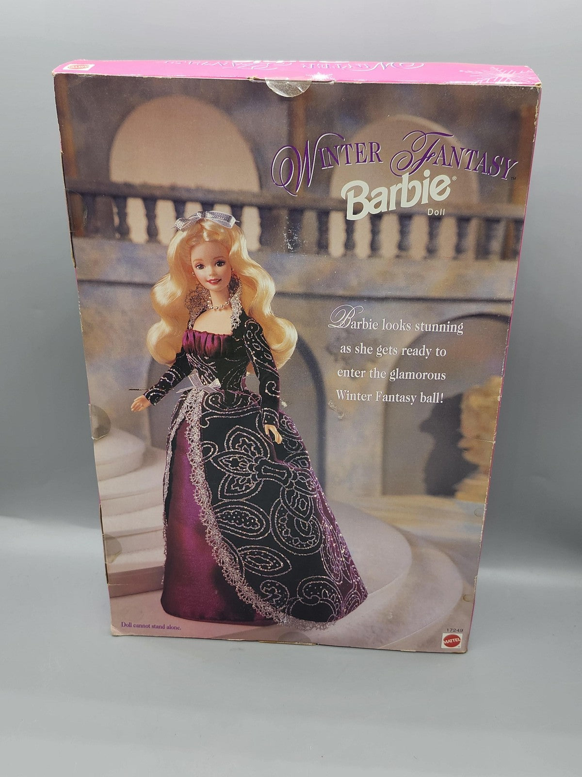 Vintage Winter Fantasy Barbie Special Edition 11 In Doll Blonde Hair Purple Gown