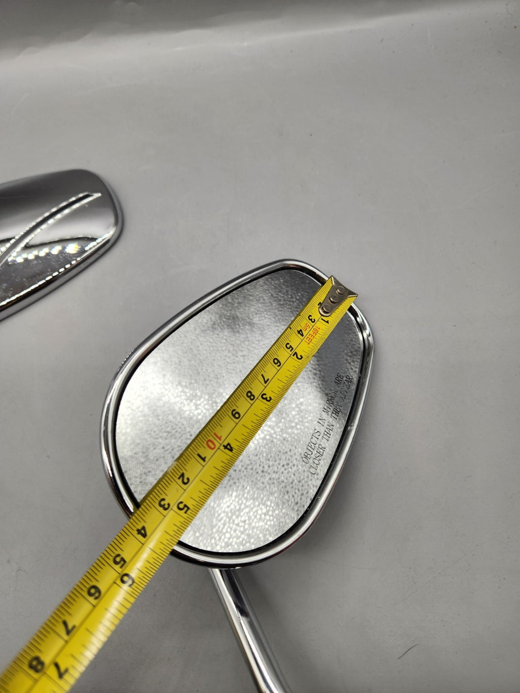 Chrome Motorcycle Side Rear View Mirrors Pair Custom Cruiser Chopper Harley...