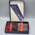 Vintage Israel Hercules Knife Set Bezalel Work 12 Tribes Judaica 6 Pc w/ Box