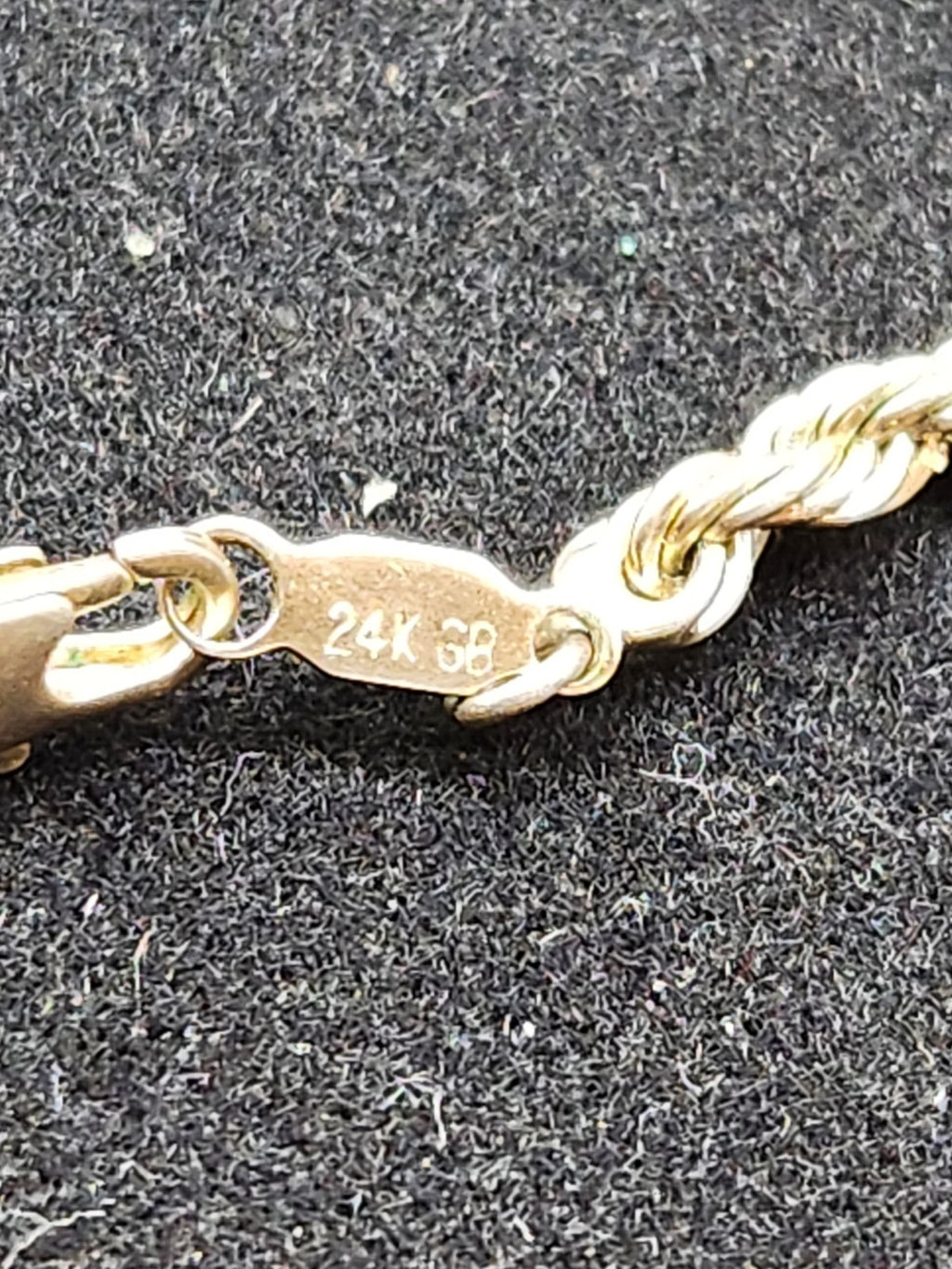 Vintage Twisted Gold Tone Rope Necklace Classic Layering Chain 24K GP Marked