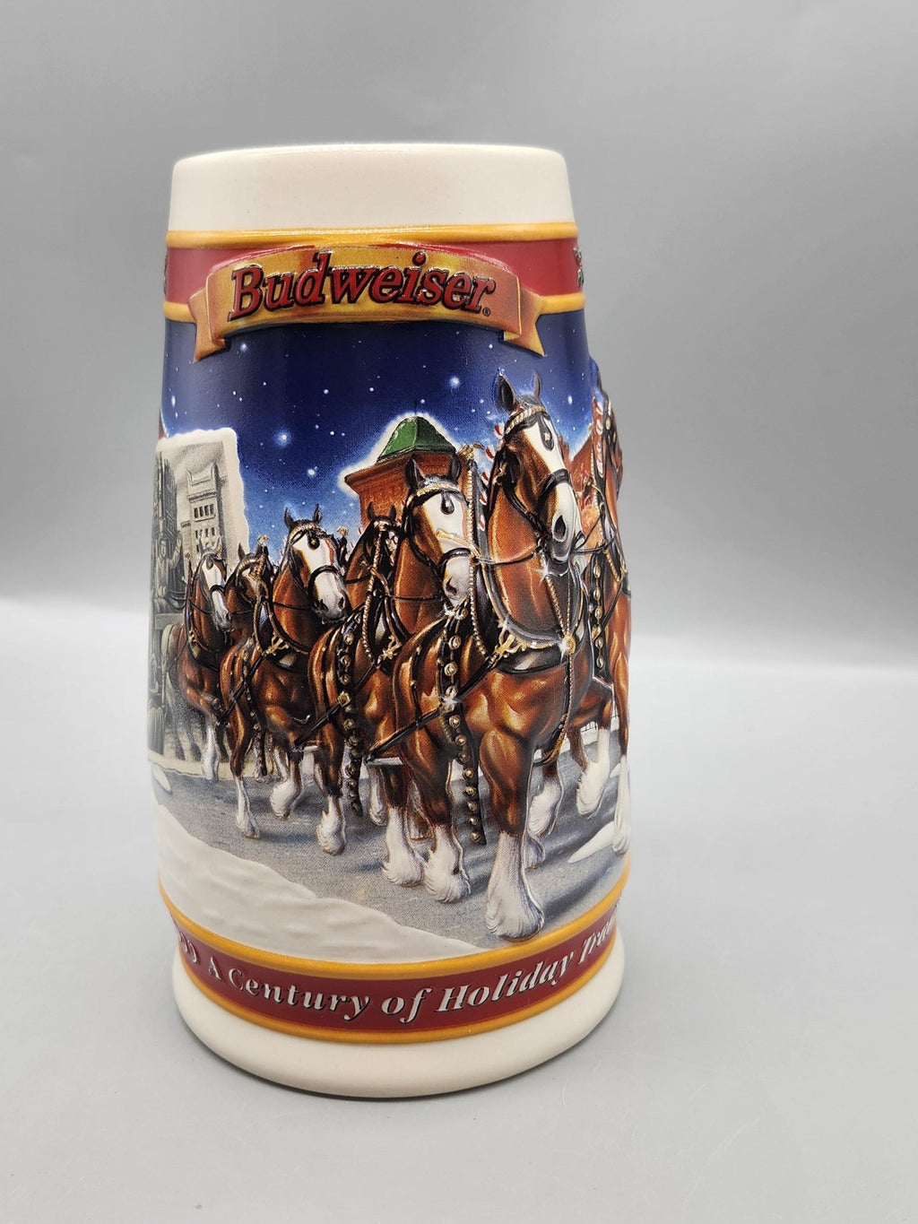 Vintage 1999 Budweiser Century Of Tradition Clydesdales Stein CS389 Ceramarte