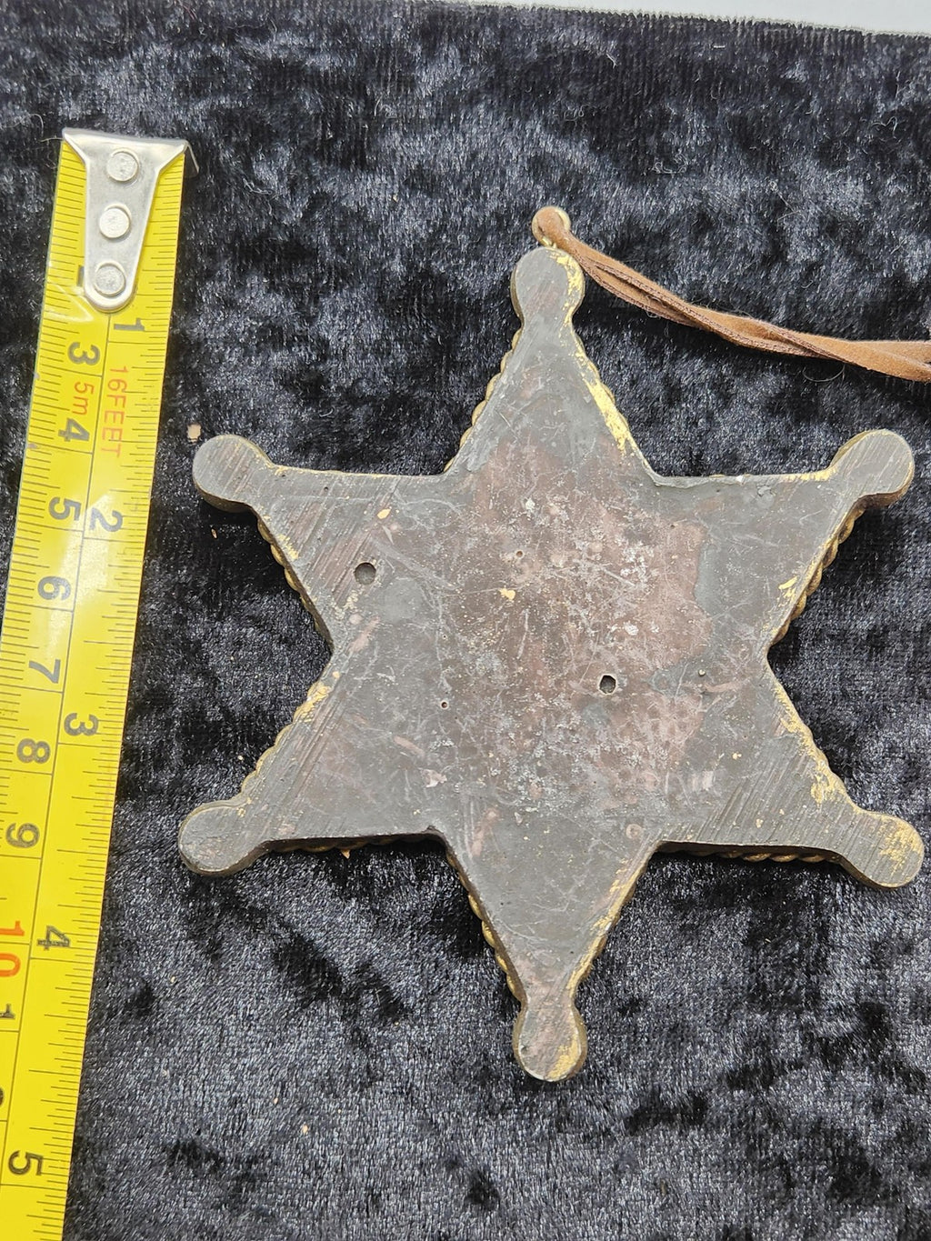 Roy Rogers Deputy Sheriff Star Badge Gold Tone Hanging Decor Western Movie