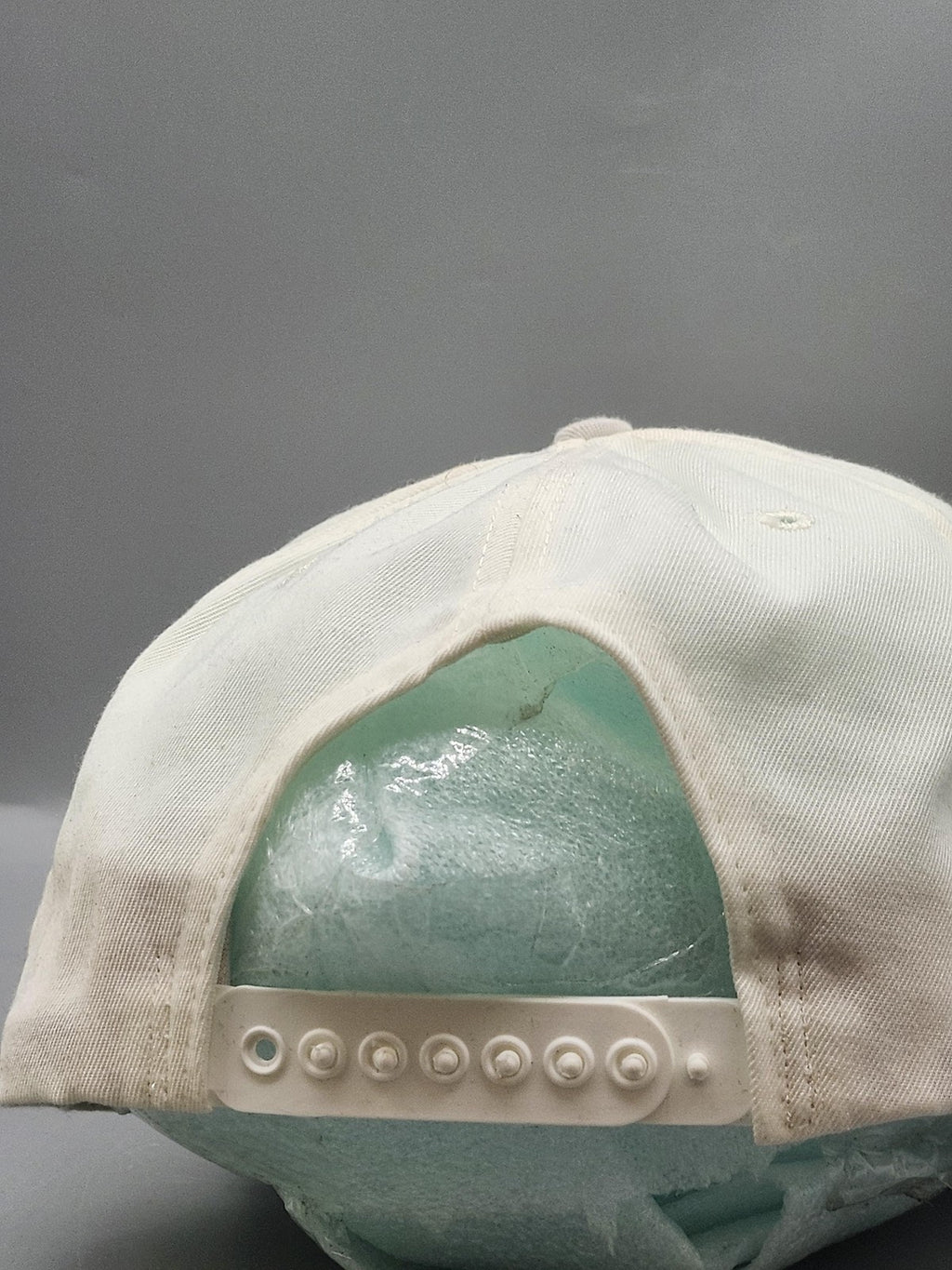 Vintage New Era Doral Park Silver Hat Cap Snap Back Mens Large White Golf 80s