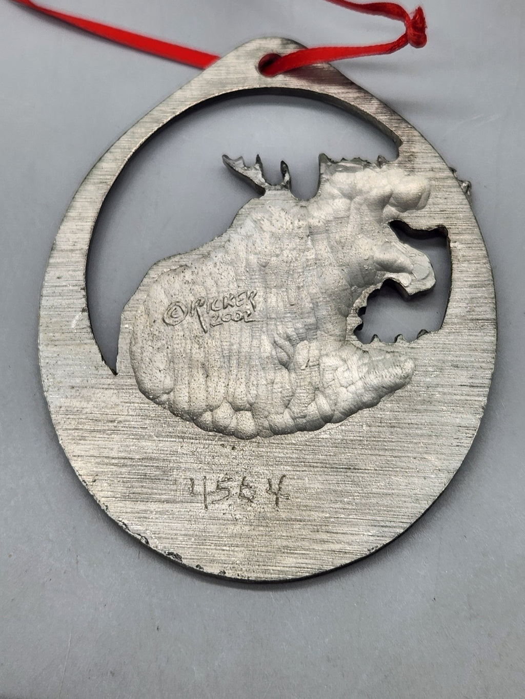 Michael Ricker Pewter Moose Ornament Rocky Mountain National Park 2002 w/ COA