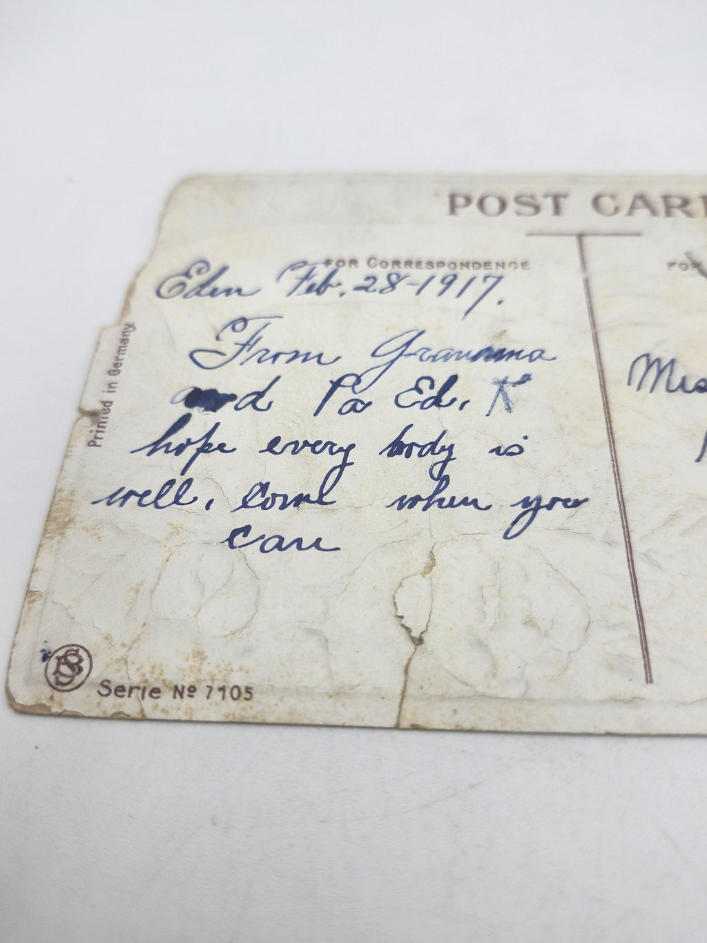 Vintage Best Birthday Wishes Embossed Postcard Purple Flowers Germany Violets