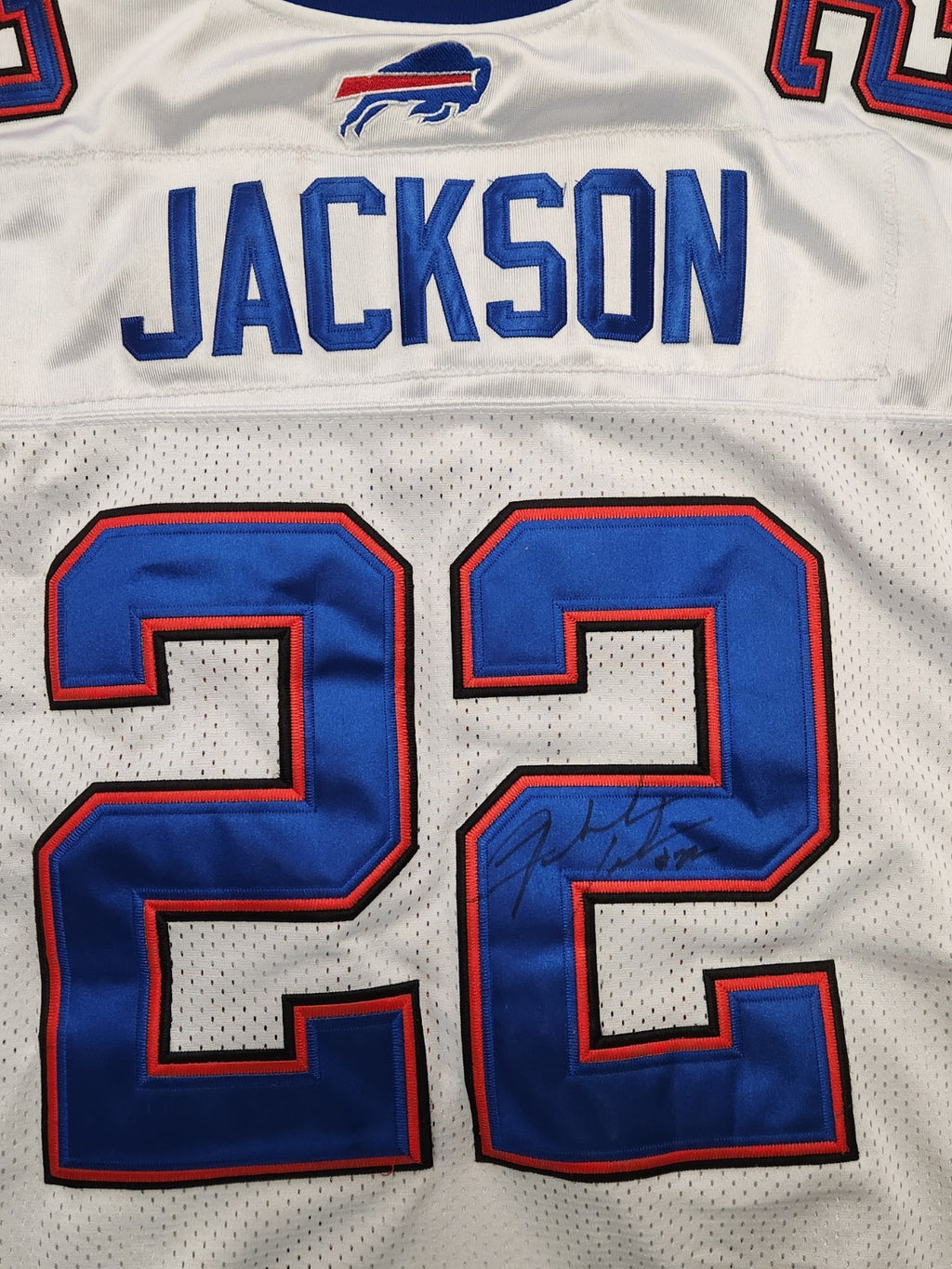 Signed Fred Jackson Buffalo Bills Reebok On Field Jersey Size 50 White NFL