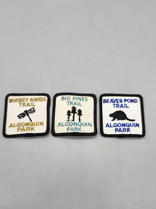 Algonquin Park Trail Patches Lot 3 Sew On Canada Multicolor Hiking Souvenir