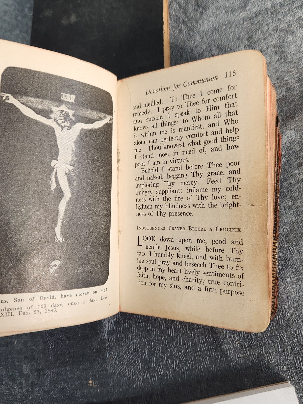 1919 The Spiritual Treasure Catholic Prayer Book + Way Of The Cross Pocket Lot