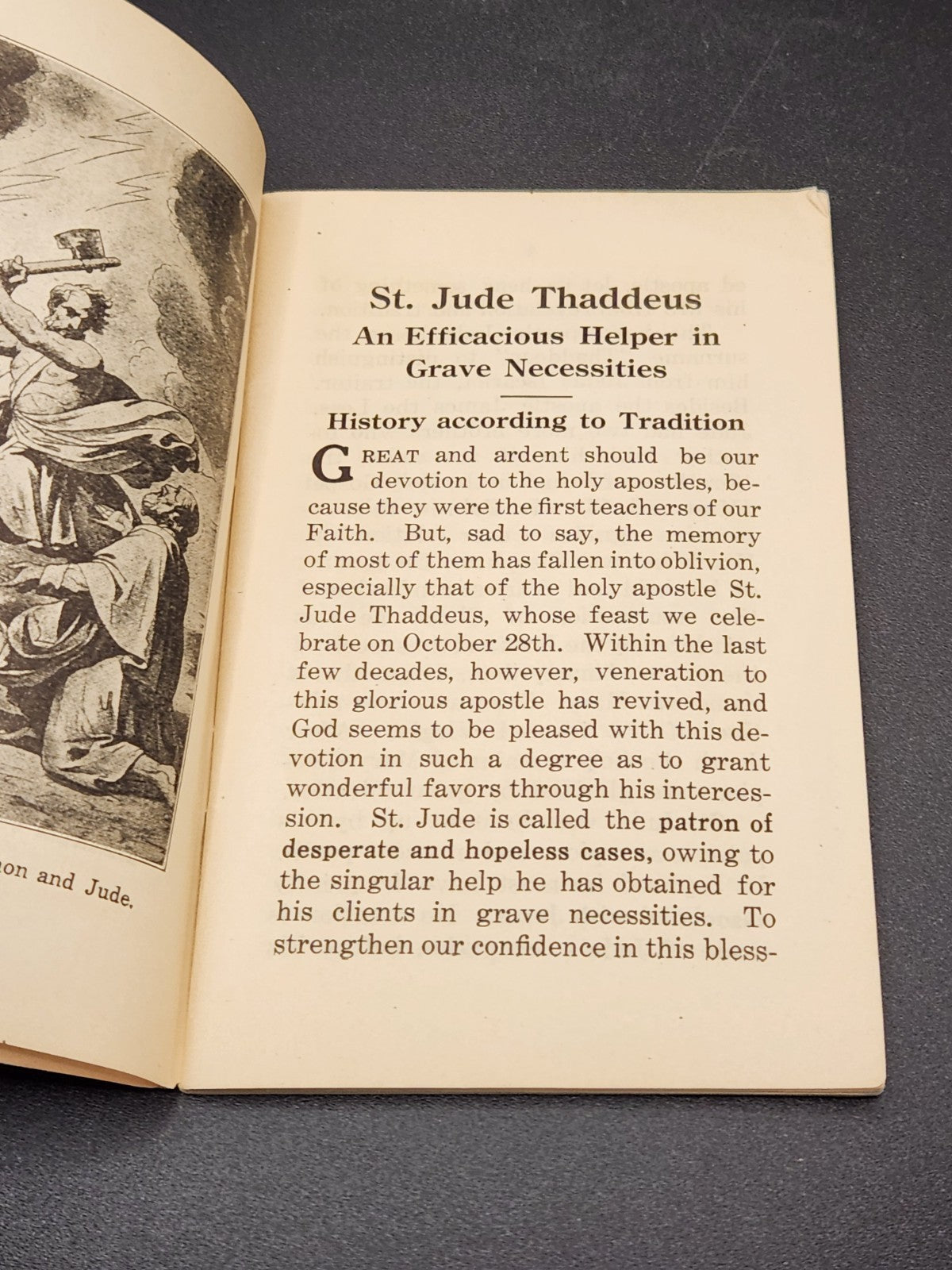 Vintage St Jude Thaddeus Helper In Great Need Catholic Prayer Pamphlet Saint...
