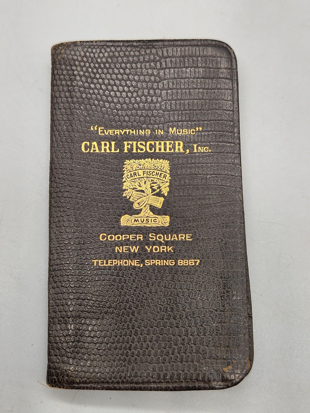 Vintage 1928 Carl Fischer Pocket Diary Brown Cooper Square New York Music