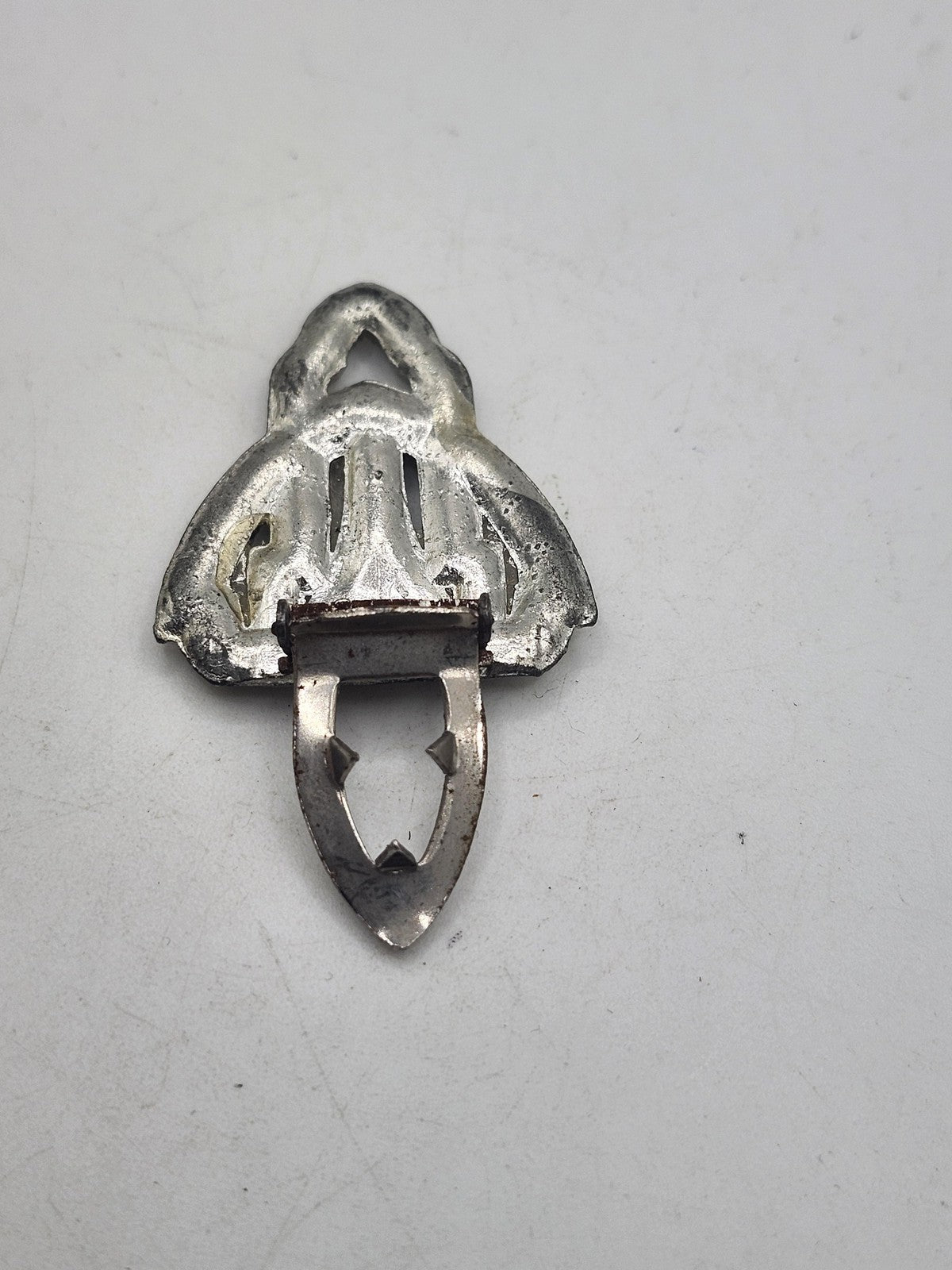 Vintage Rhinestone Dress Clip Silver Tone Art Deco Wedding Jewelry Women