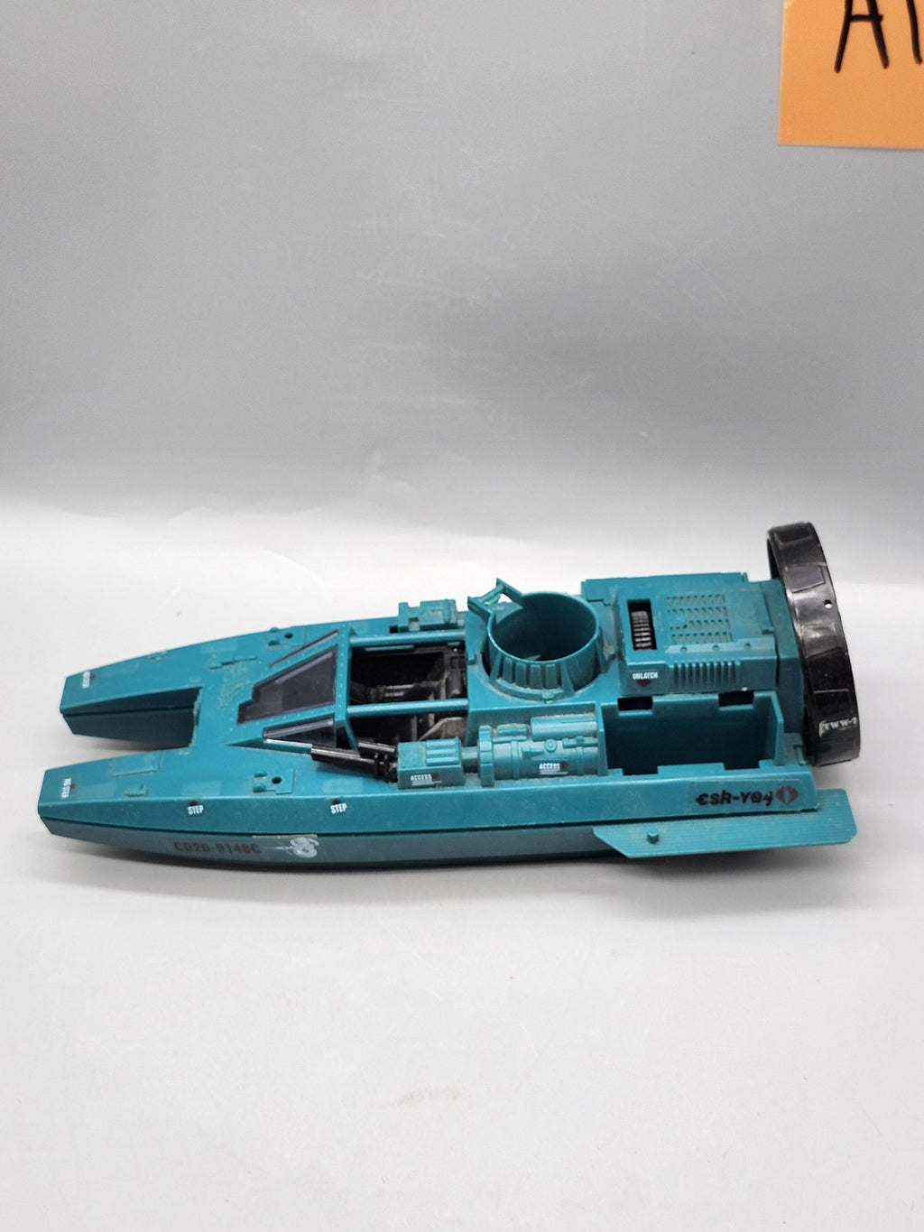 Vintage 1984 G.I. Joe Cobra Boat Ship Hasbro Teal Plastic Toy Vehicle Loose