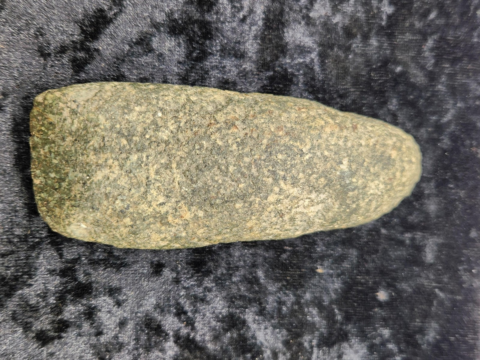Vintage Stone Axe Head Small Green Gray Primitive Tool Rock Decor Display