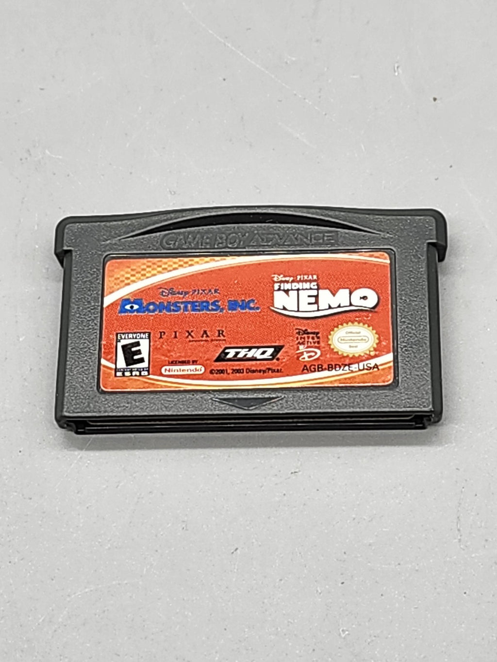 Monsters Inc & Finding Nemo Nintendo Game Boy Advance Cart THQ NTSC-U/C E Japan