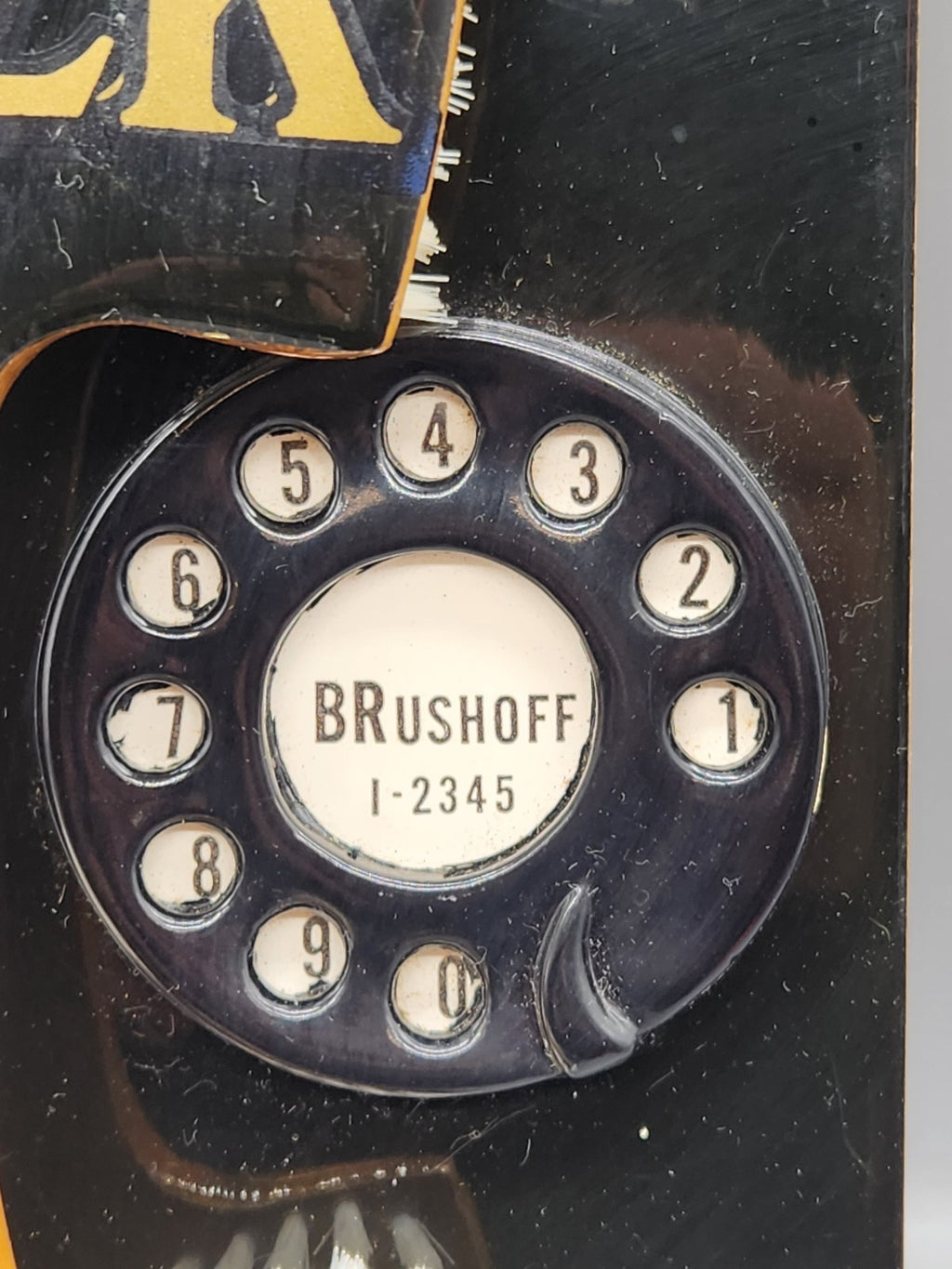 Vintage Sigma Kappa ΣΚ Rotary Telephone Brush Set Mid Century Vanity Clothes...