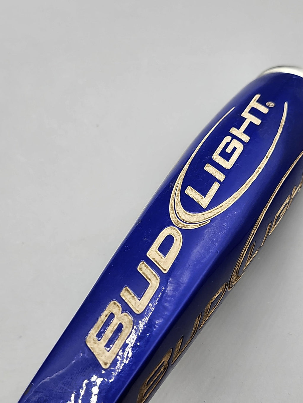 Budweiser Bud Light Beer Tap Handle Blue Metal Draft Knob Bar Decor Breweriana