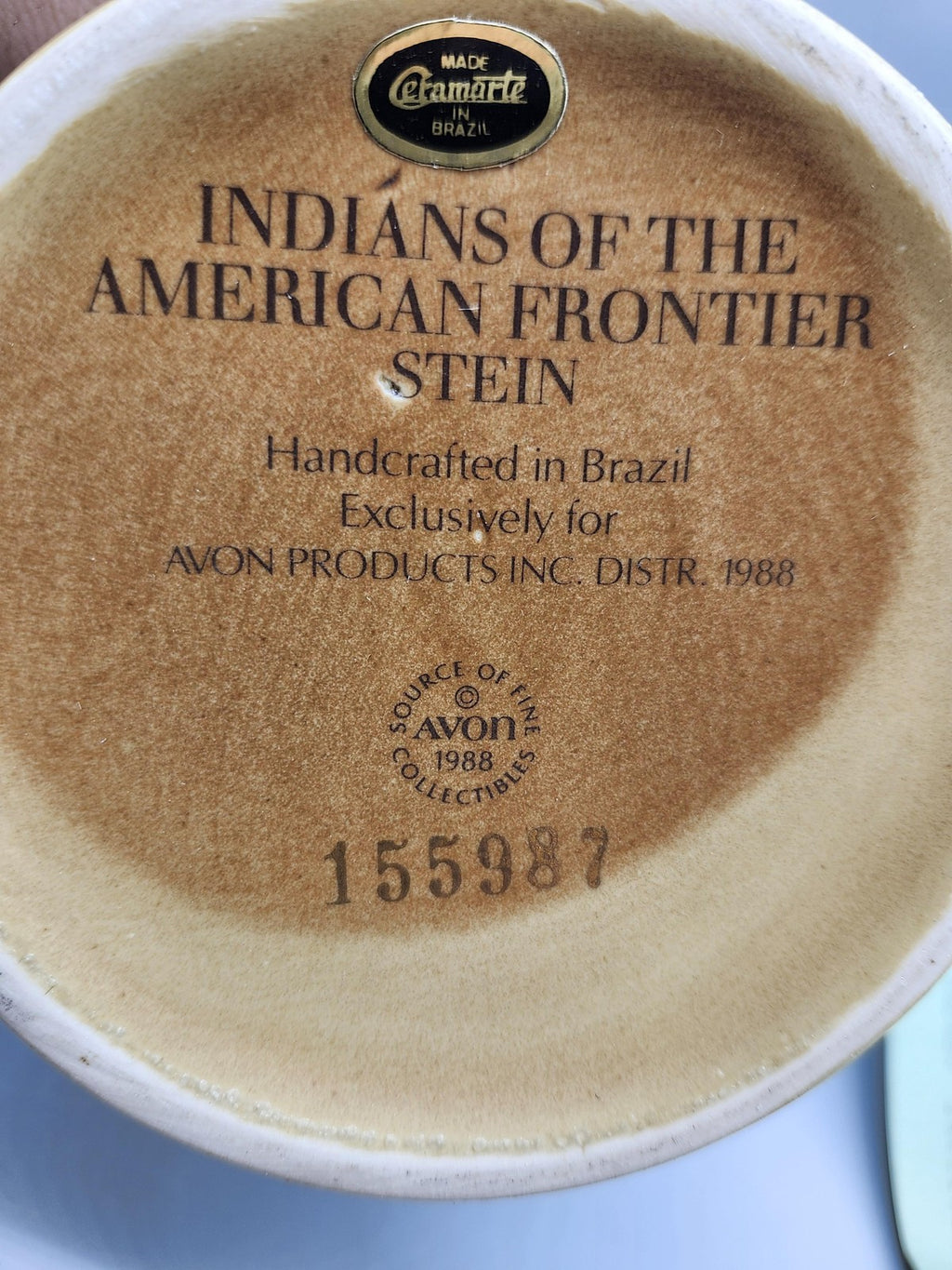 Vintage Avon Indians Of The American Frontier Lidded Stein Ceramarte Brazil