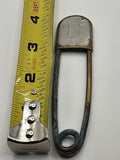 Vintage Large Brass Safety Pin Patina Monogram D Blanket Diaper Kilt Fastening