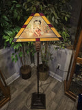 Rare 64” Betty Boop Stained Glass Floor Lamp 4 Scene Panels HTF