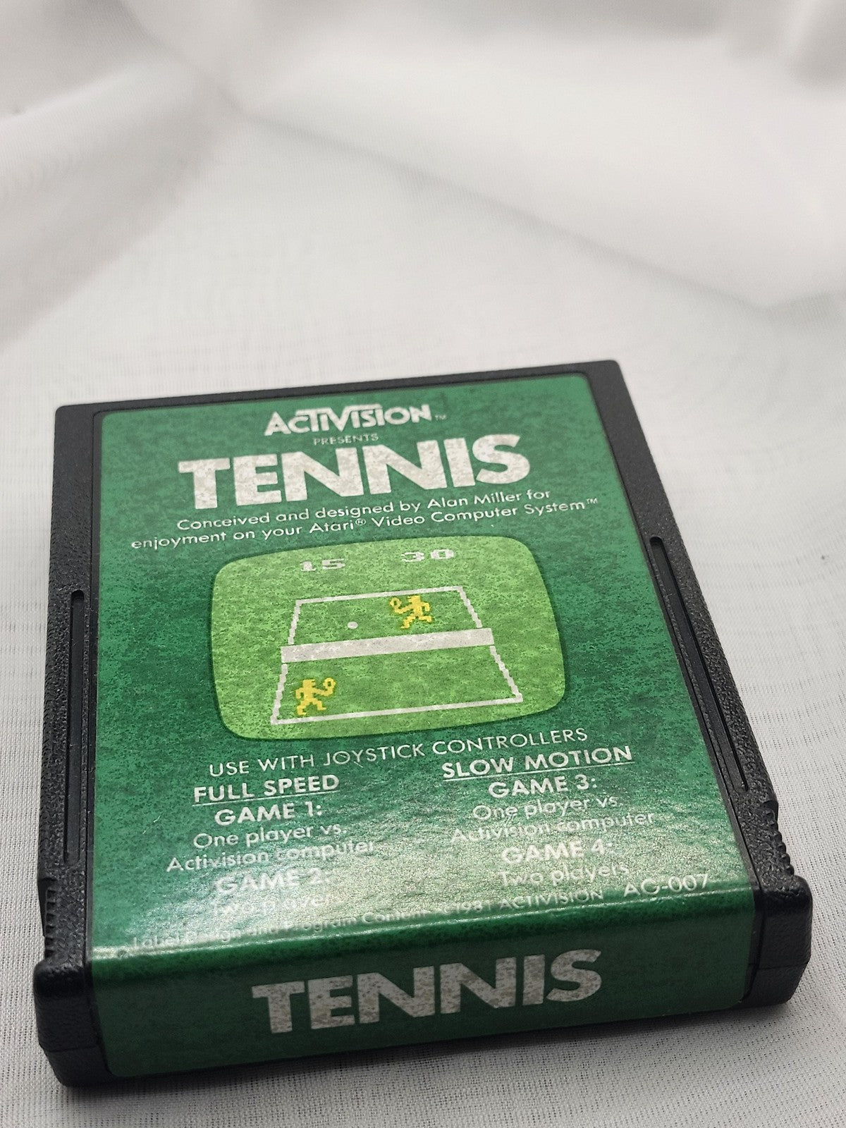 Tennis Atari 2600 Game Cartridge Activision Sports Multiplayer 1981 NTSC-U/C