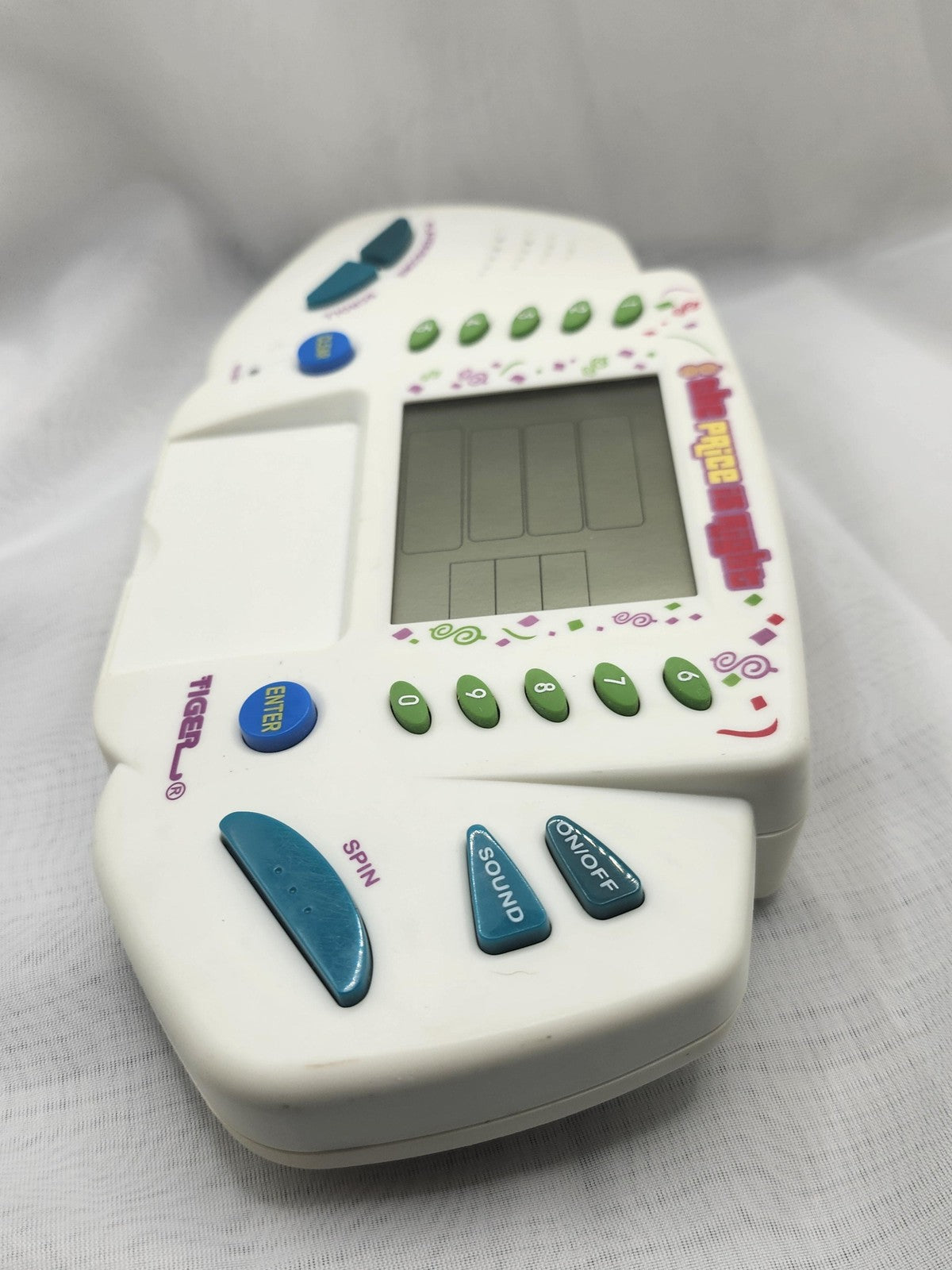 Vintage 1998 Tiger Price Is Right Electronic Handheld Game White Toy Tabletop