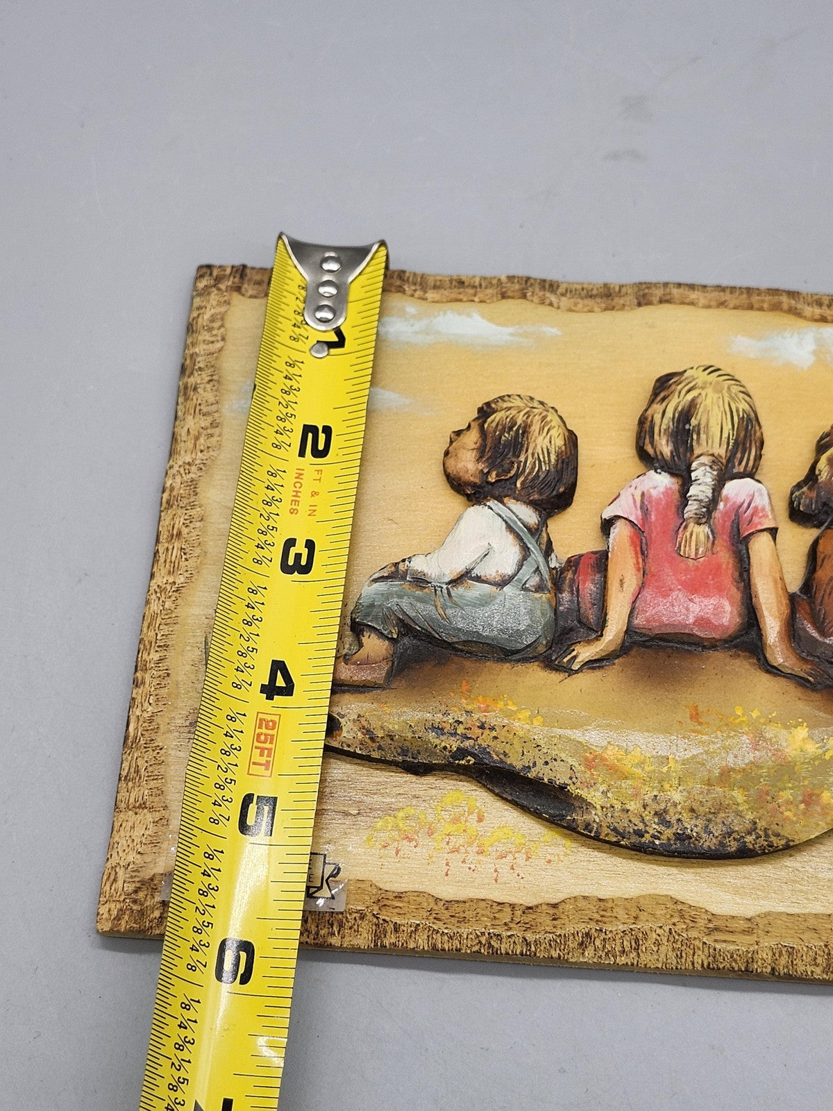 Children Dog Original Wood Carving Atelier Pare Quebec Canada Folk Art Small