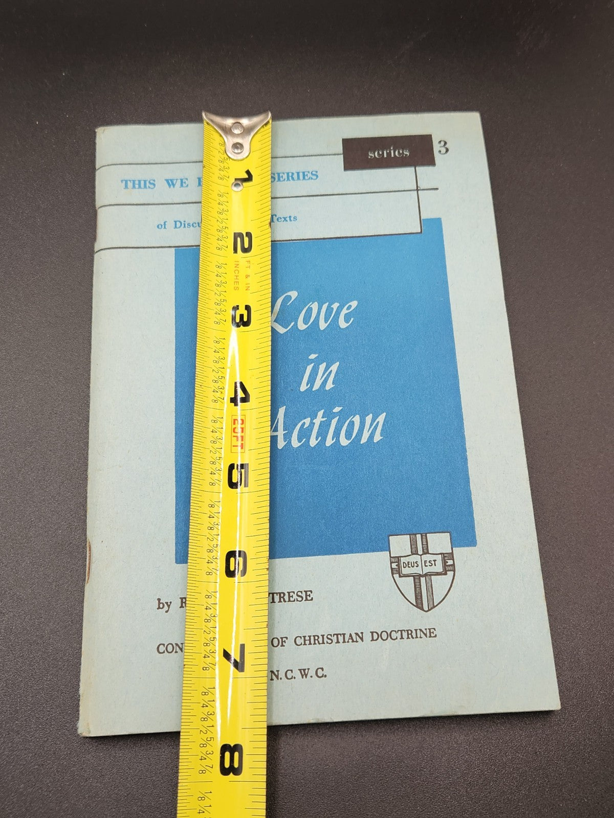 Vintage 1957 “Love In Action” Catholic Discussion Club Booklet by Rev. Leo J....