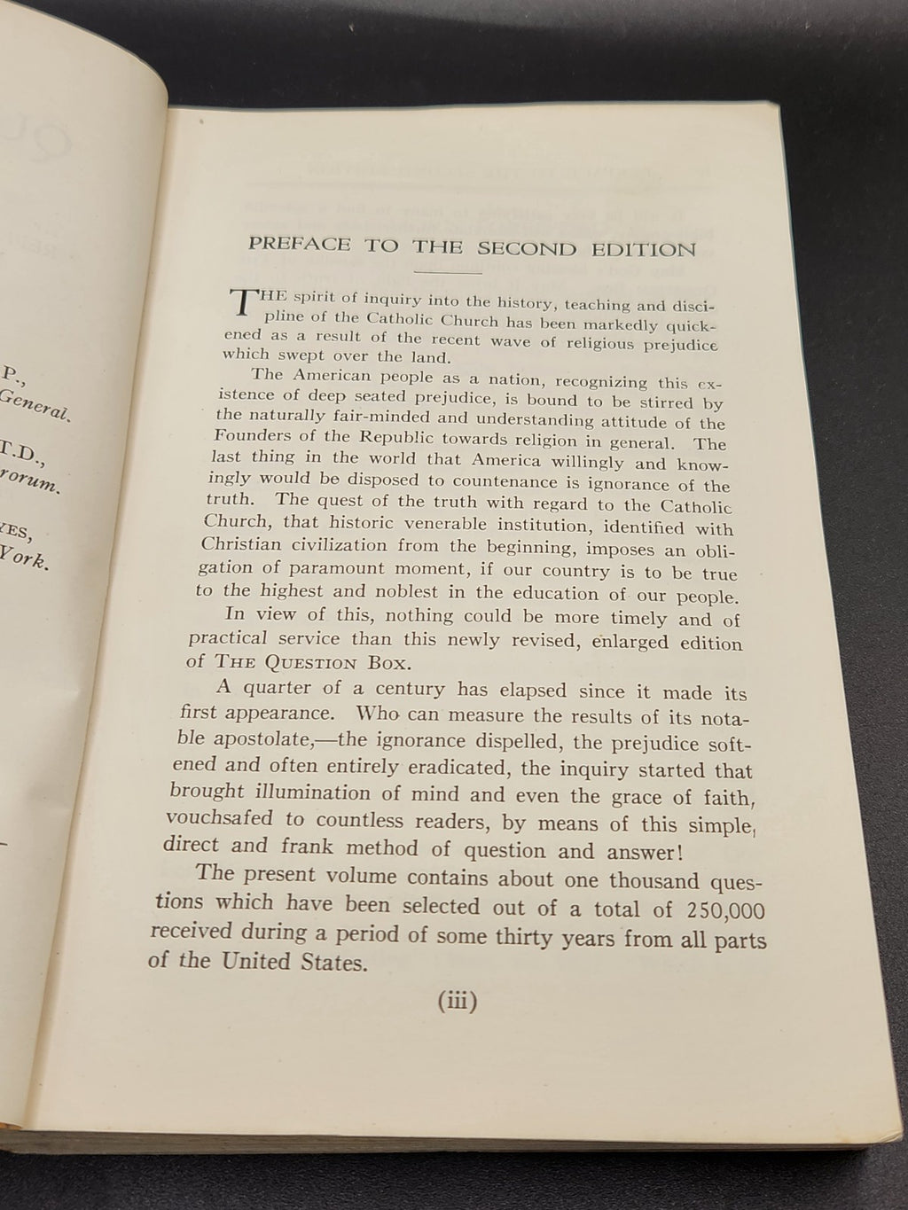 Vintage 1929 “The Question Box” by Rev. Bertrand L. Conway Catholic Apologetics