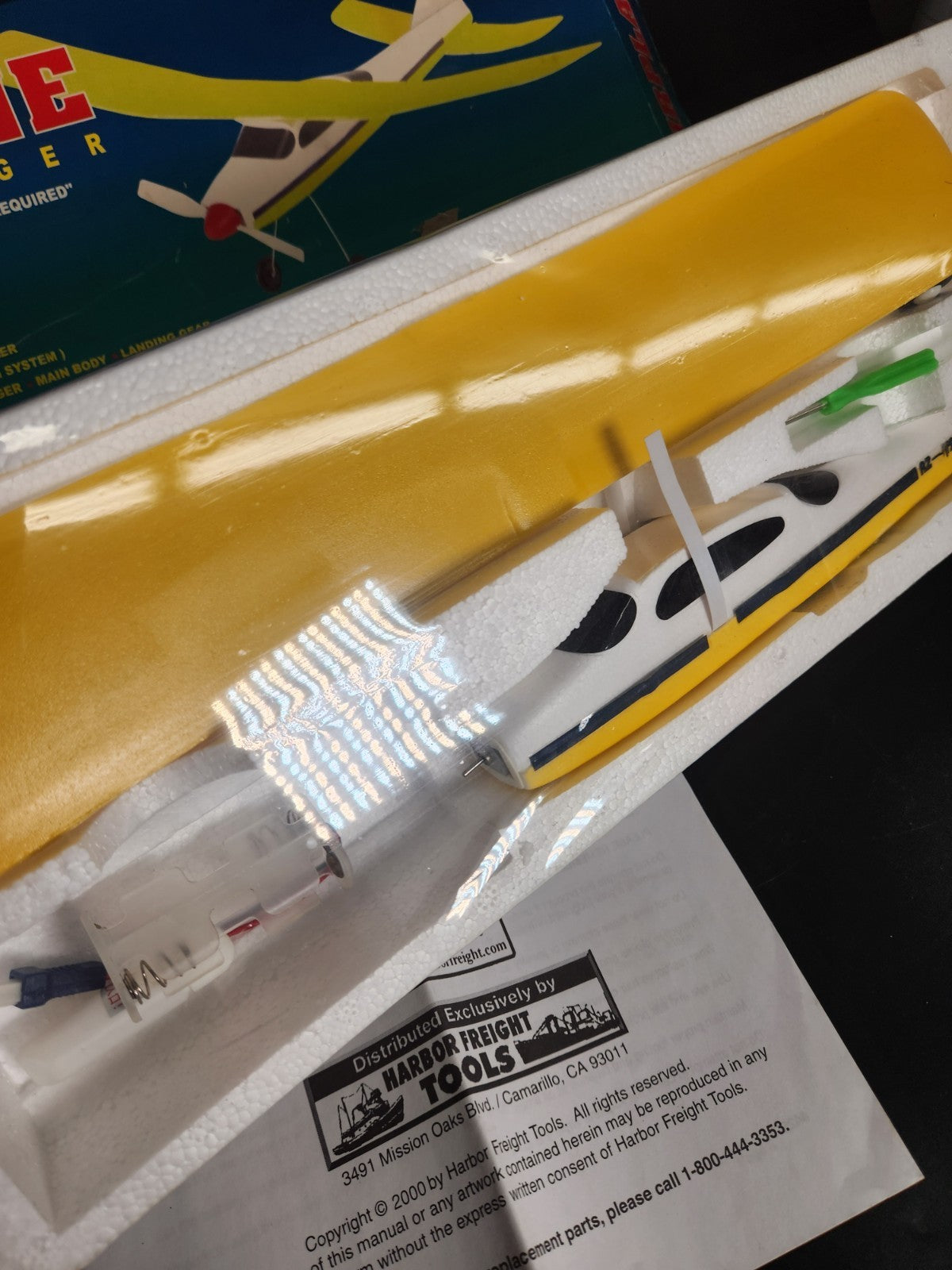 Vintage Harbor Freight Airplane Lightning With Charger Model 42619 RC Plane