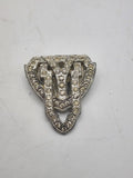 Vintage Rhinestone Dress Clip Silver Tone Art Deco Wedding Jewelry Women