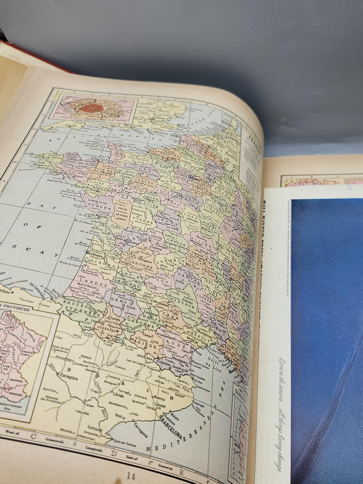 Vintage Hammond's New Era Atlas Of The World C.S. Hammond Red HC USA 1942 Maps