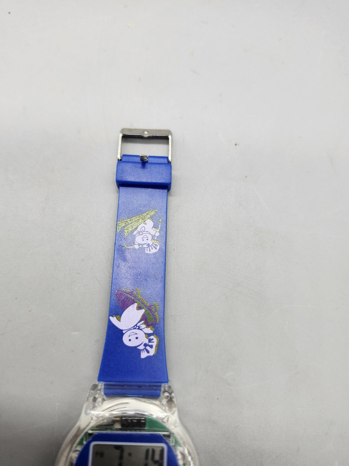 Digital Talking Watch Boys Blue Cartoon Chef Character LCD Quartz Wristwatch
