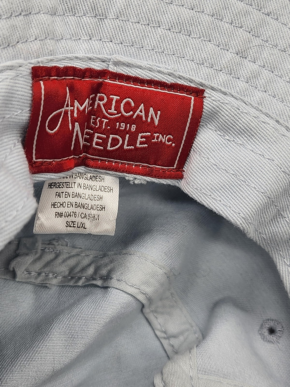American Needle California Hat Bucket Fitted Mens L Blue Twill Beach Summer