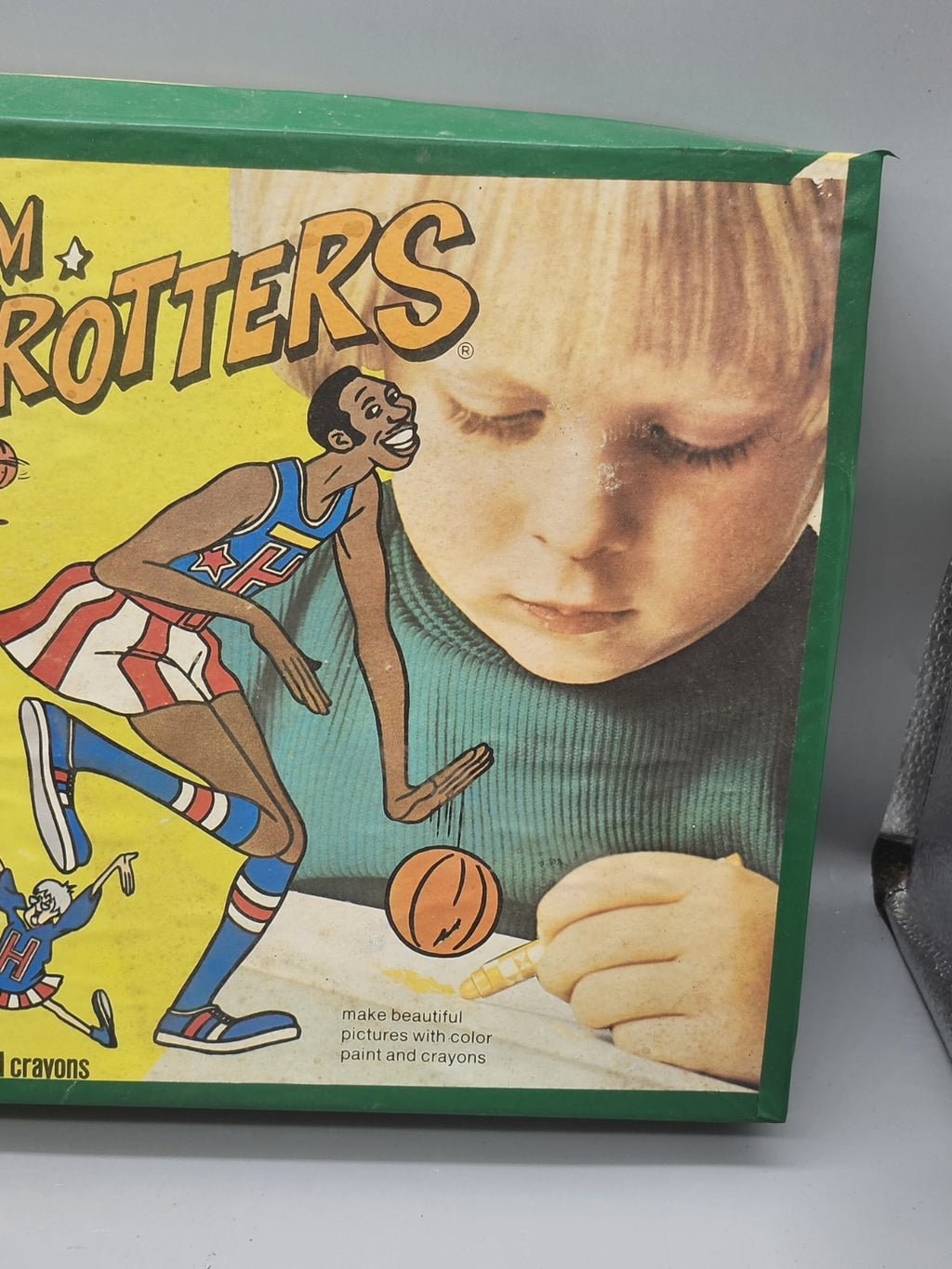Vintage Hasbro Harlem Globetrotters Paint & Crayon Set Empty Box Only