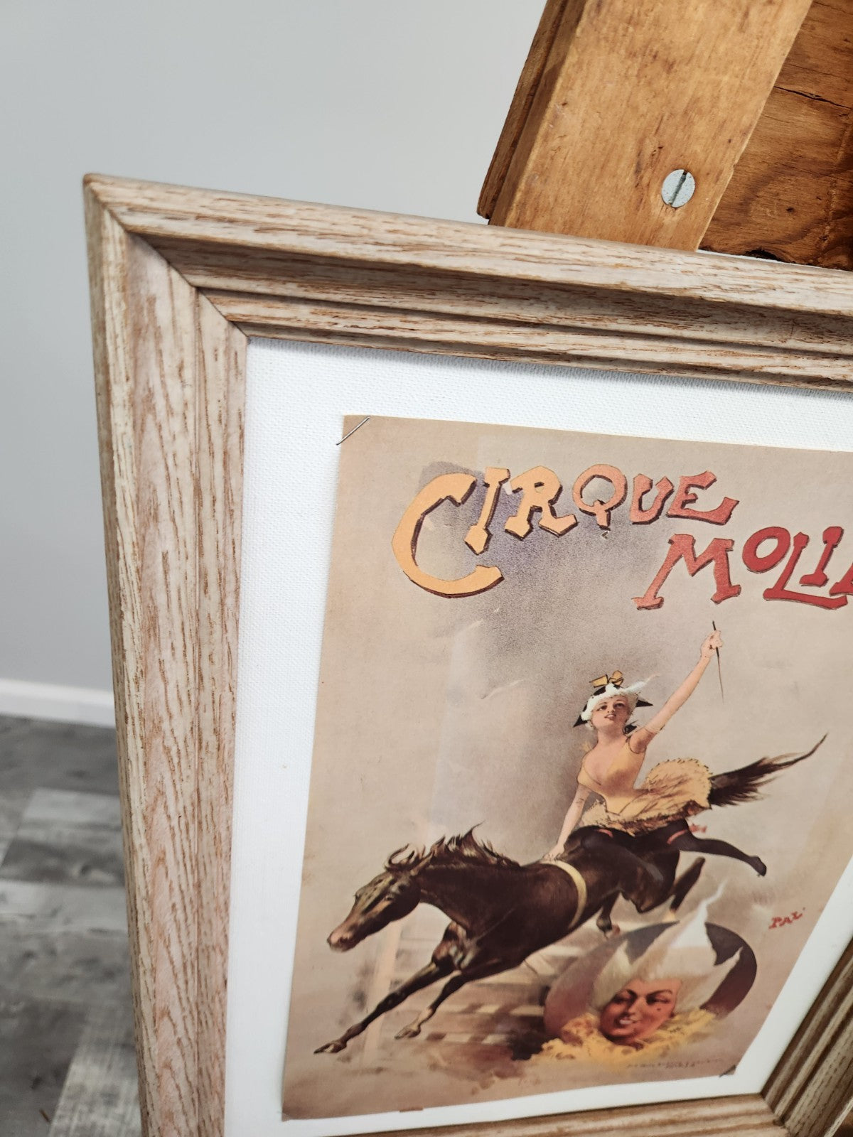 Vintage Cirque Molier Framed Circus Poster Print 14x18 French Style Wall Art