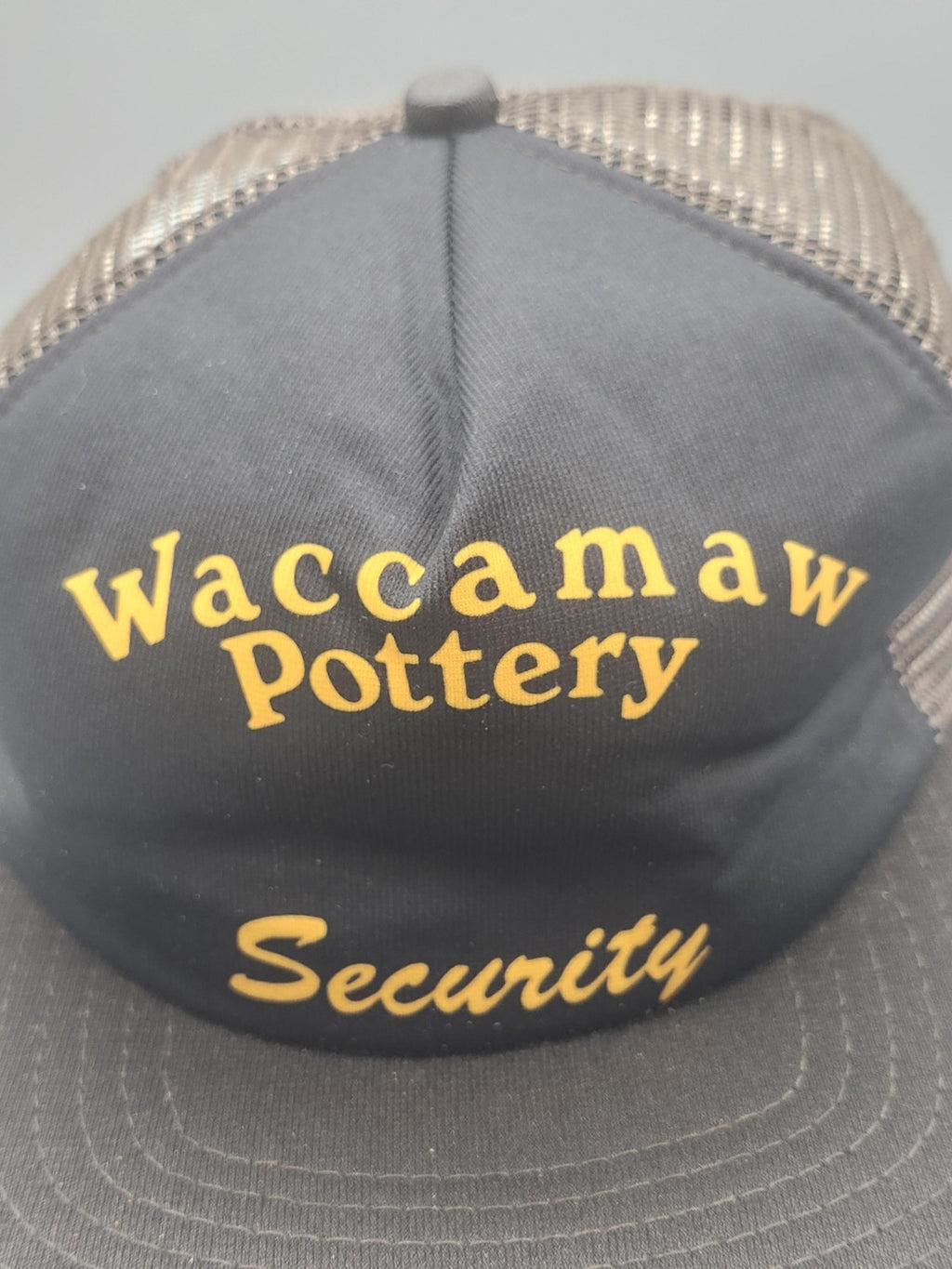 Vintage Waccamaw Pottery New Era Hat Cap Snap Back Mens OSFA Black Security 80s