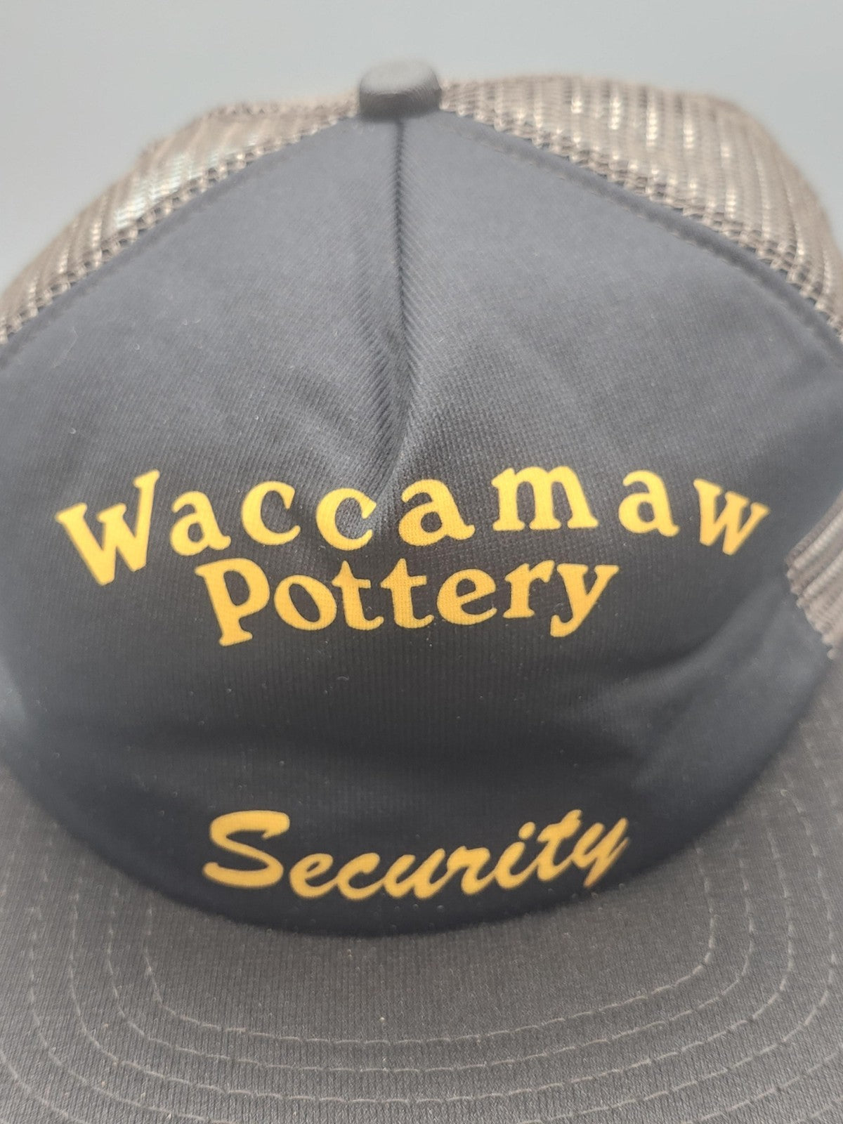 Vintage Waccamaw Pottery New Era Hat Cap Snap Back Mens OSFA Black Security 80s
