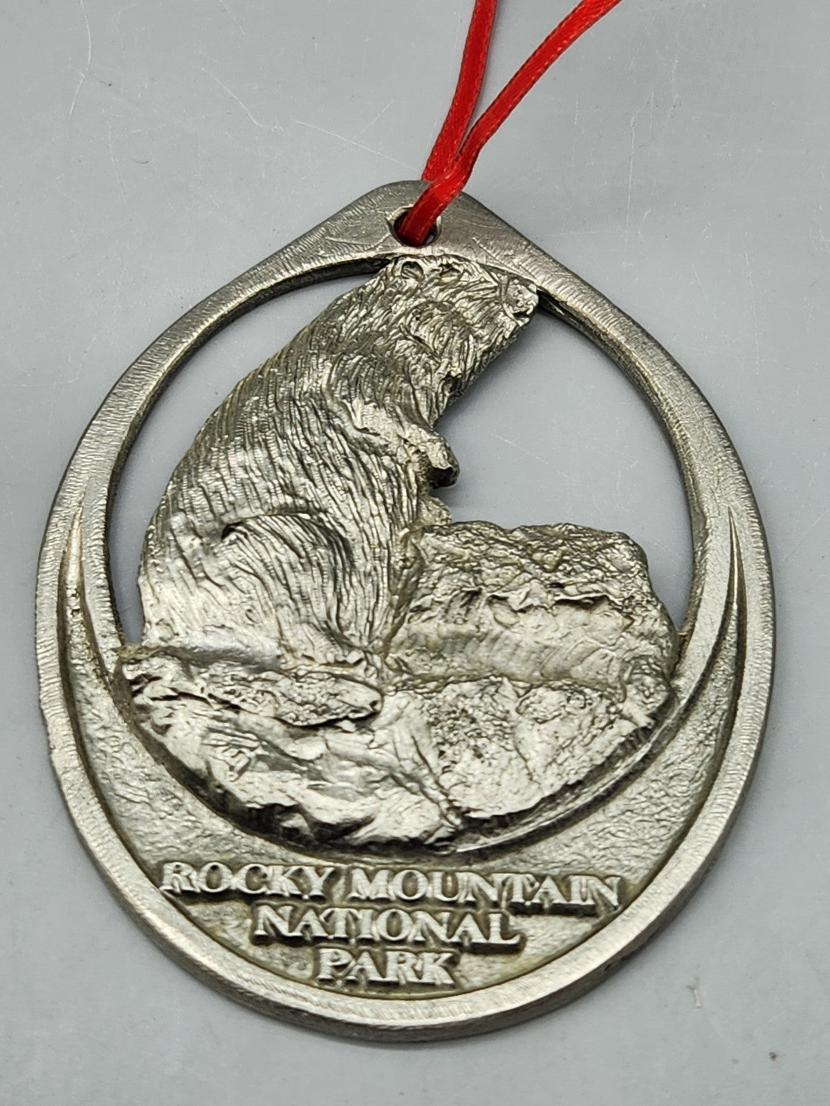 Michael Ricker 2006 Rocky Mountain National Park Marmot Ornament Pewter w/ COA